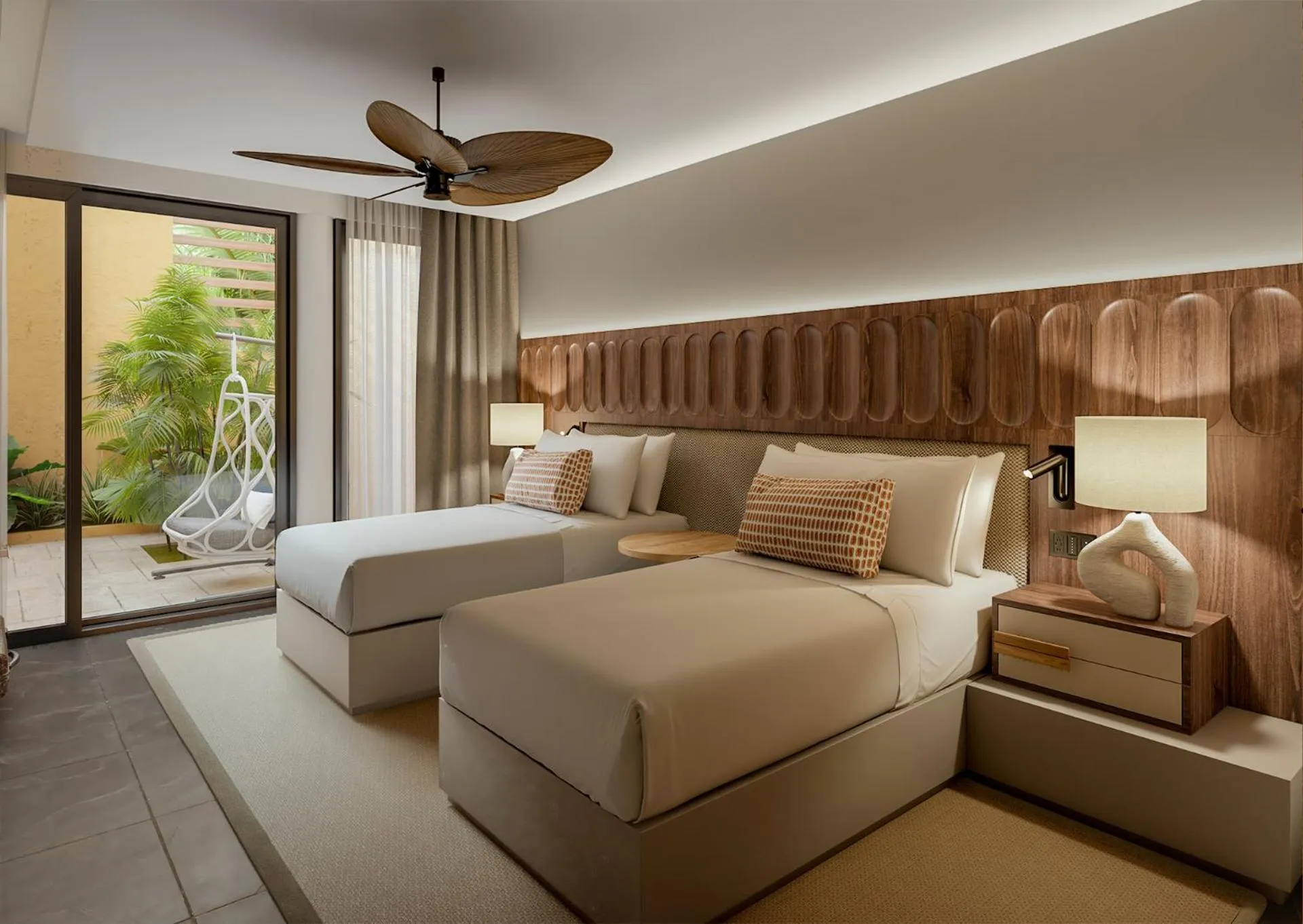 Bed in Banyan Tree Mayakoba