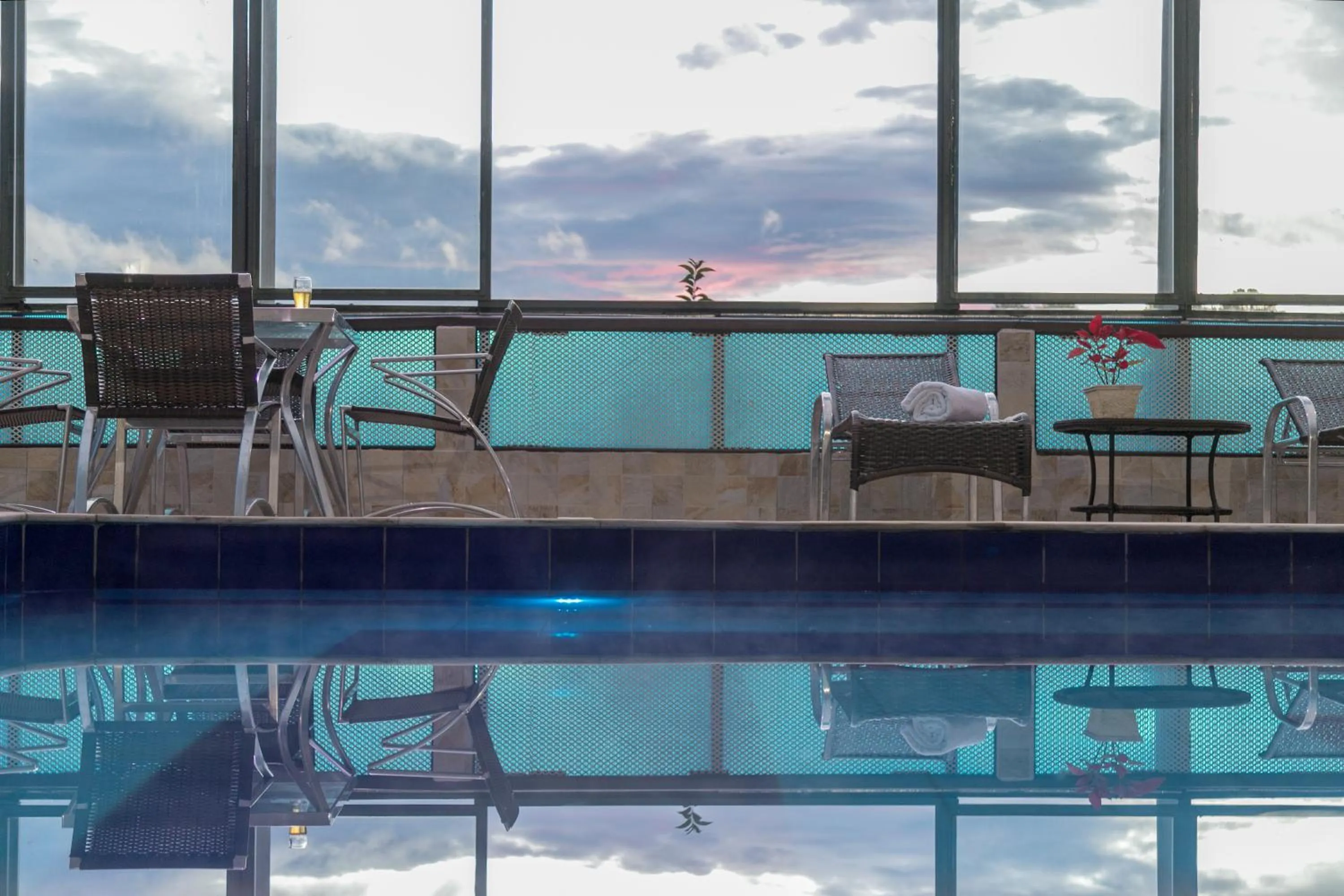 Pool view in Hotel Leão da Montanha
