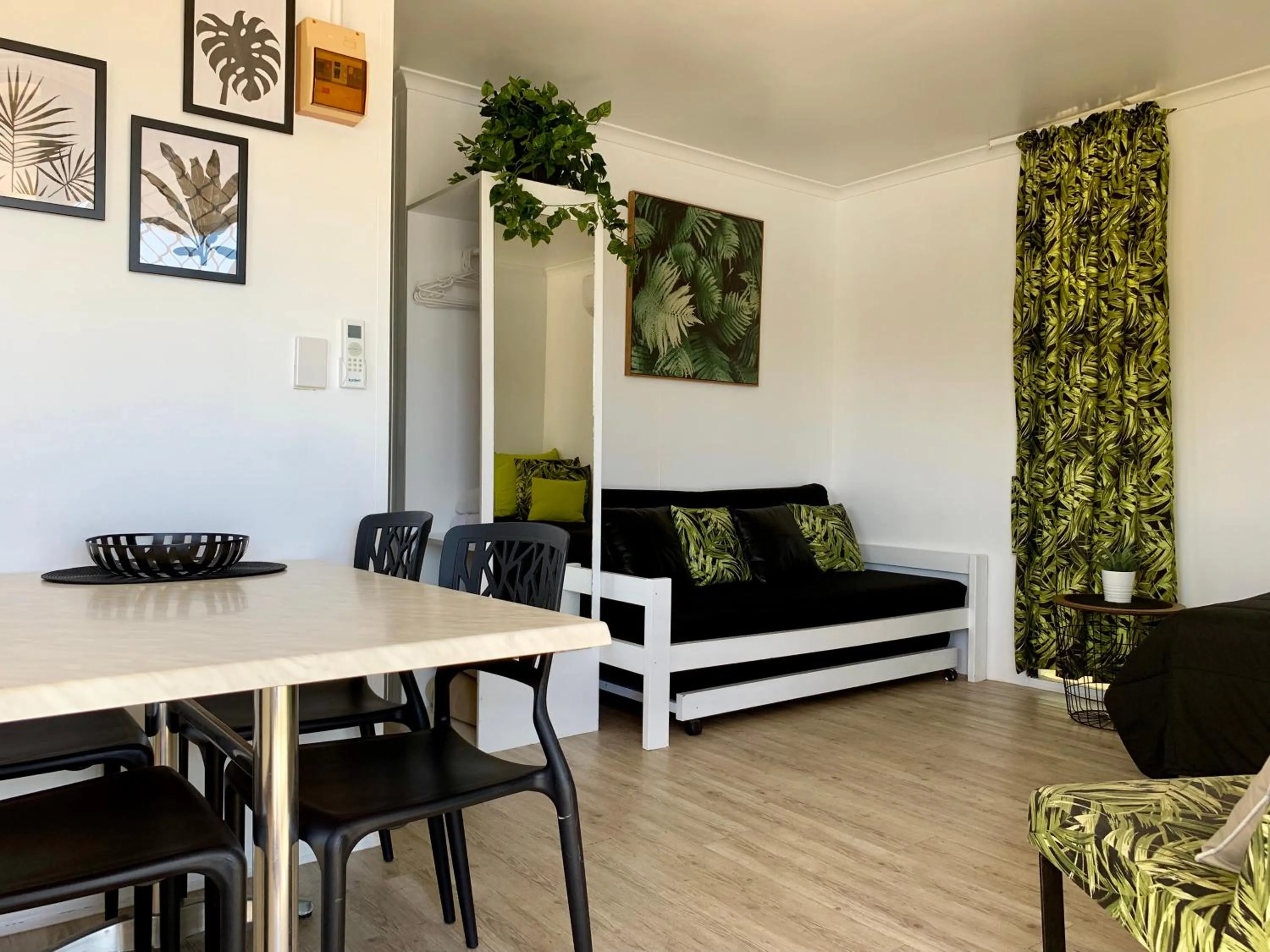 Living room in Maroochy River Bungalows