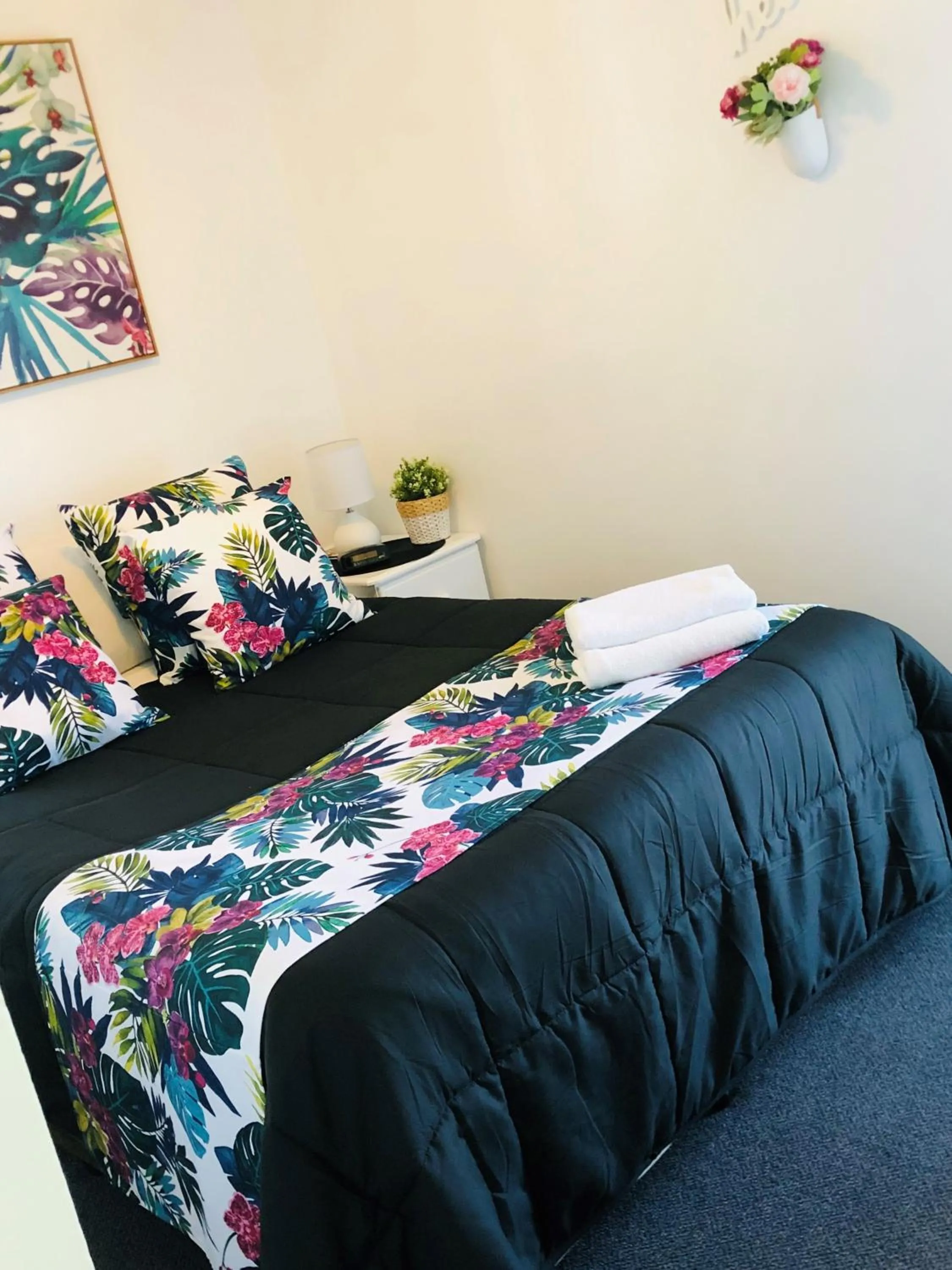 Bed in Maroochy River Bungalows