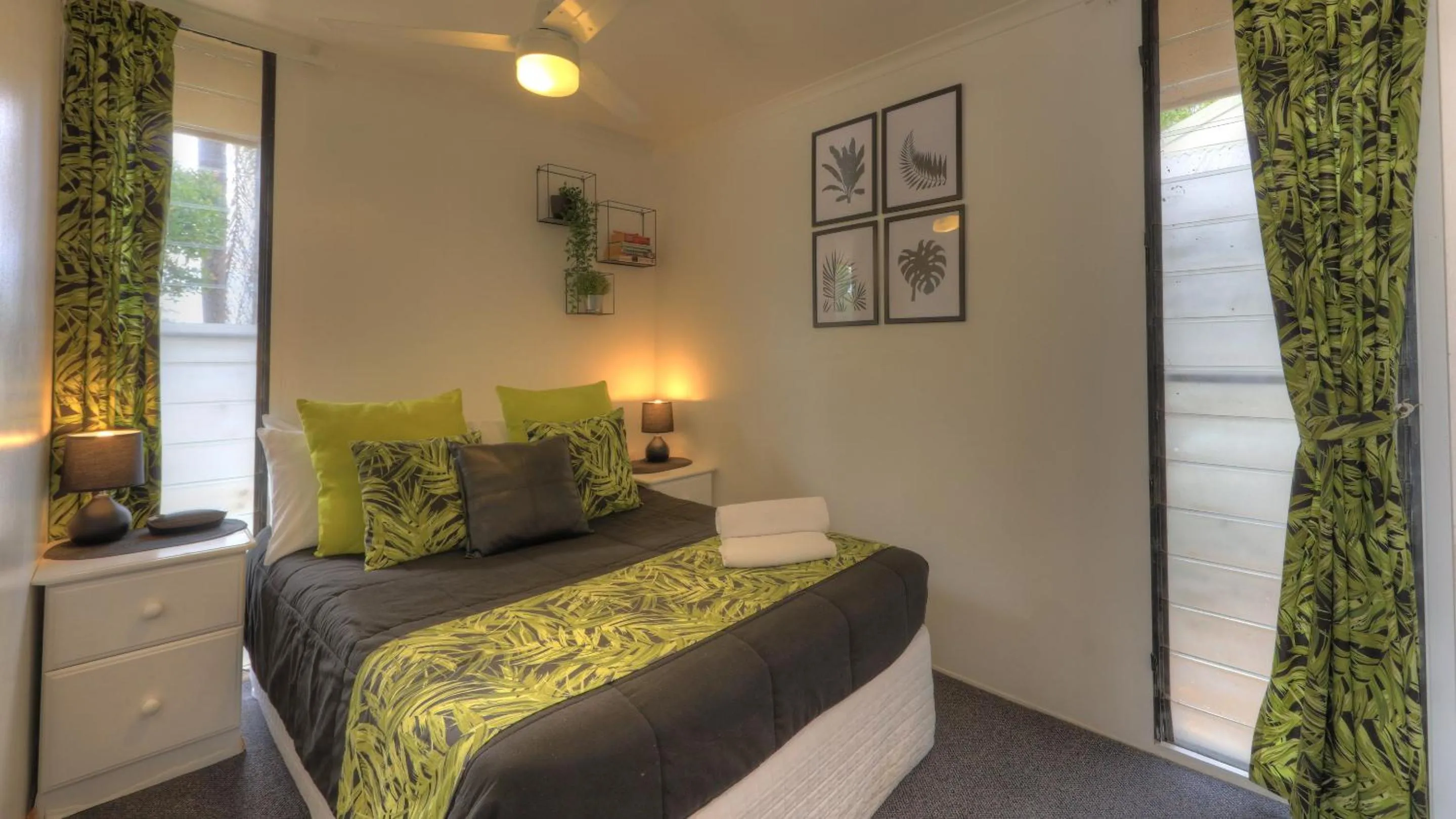 Bed in Maroochy River Bungalows