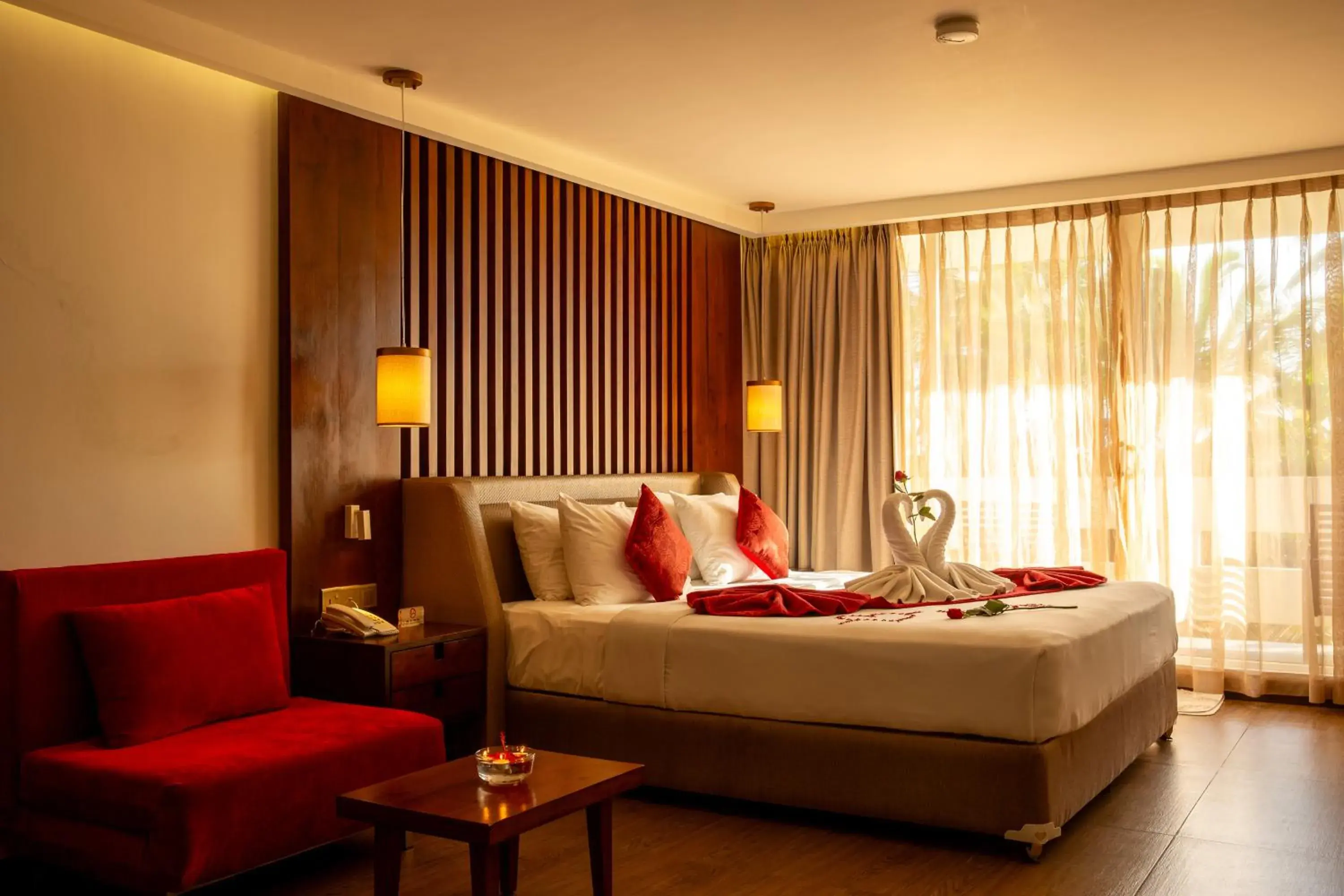 Bedroom, Bed in Pegasus Reef - A Beach Resort in Colombo Bedroom, Bed in Pegasus Reef - A Beach Resort in Colombo