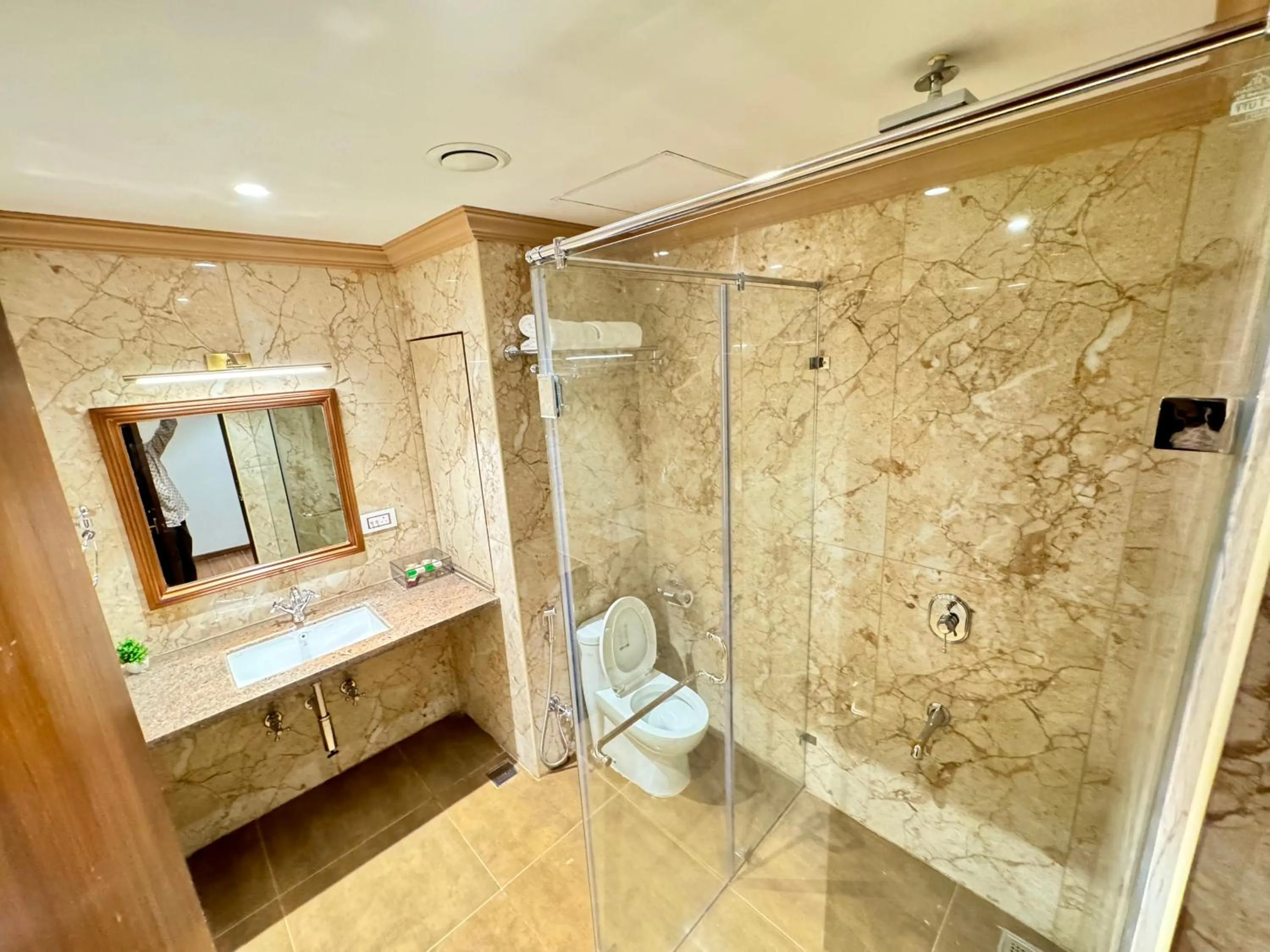 Bathroom in Nalapad's Hotel Bangalore International