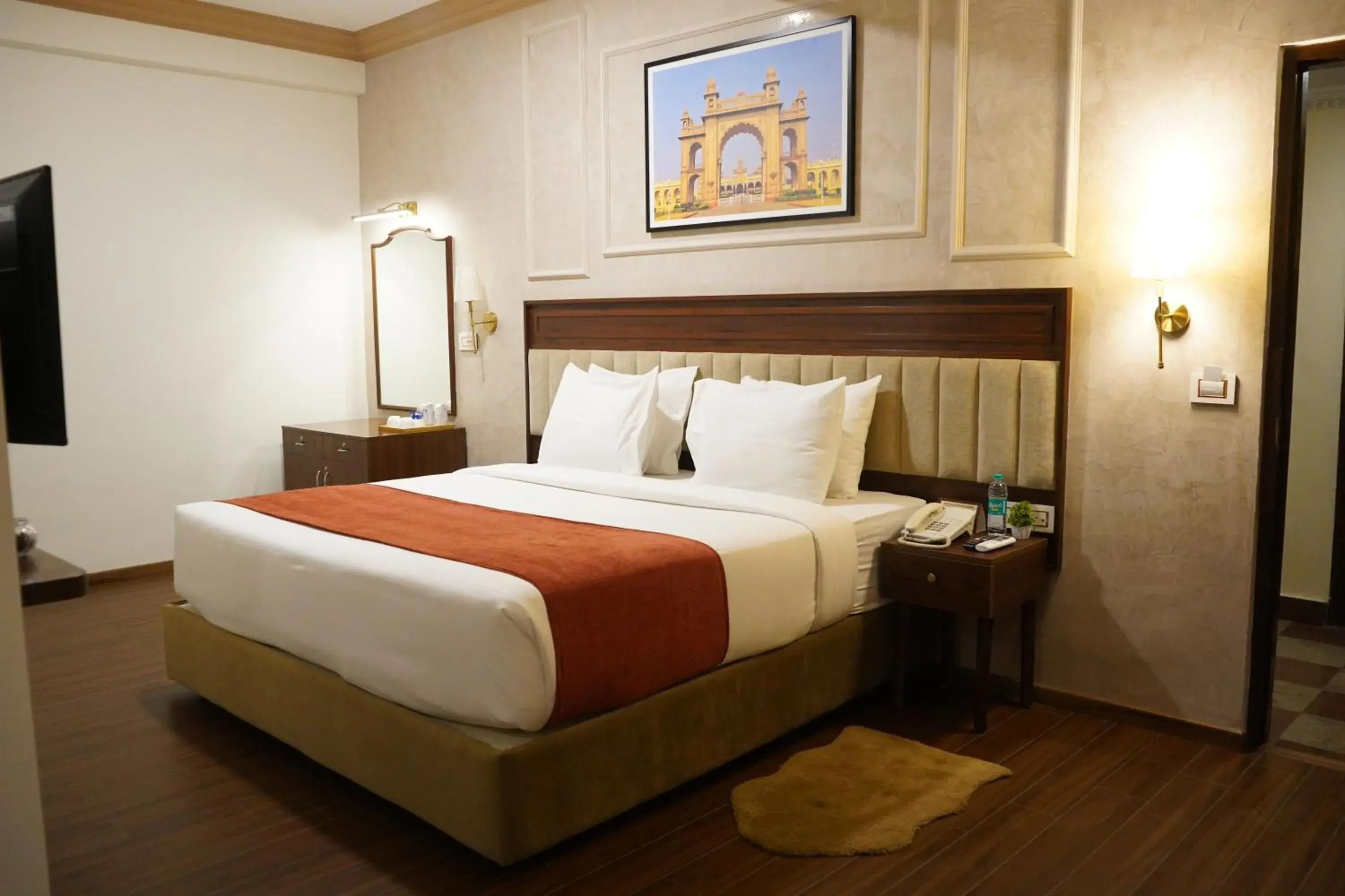 Bed in Nalapad's Hotel Bangalore International Bed in Nalapad's Hotel Bangalore International