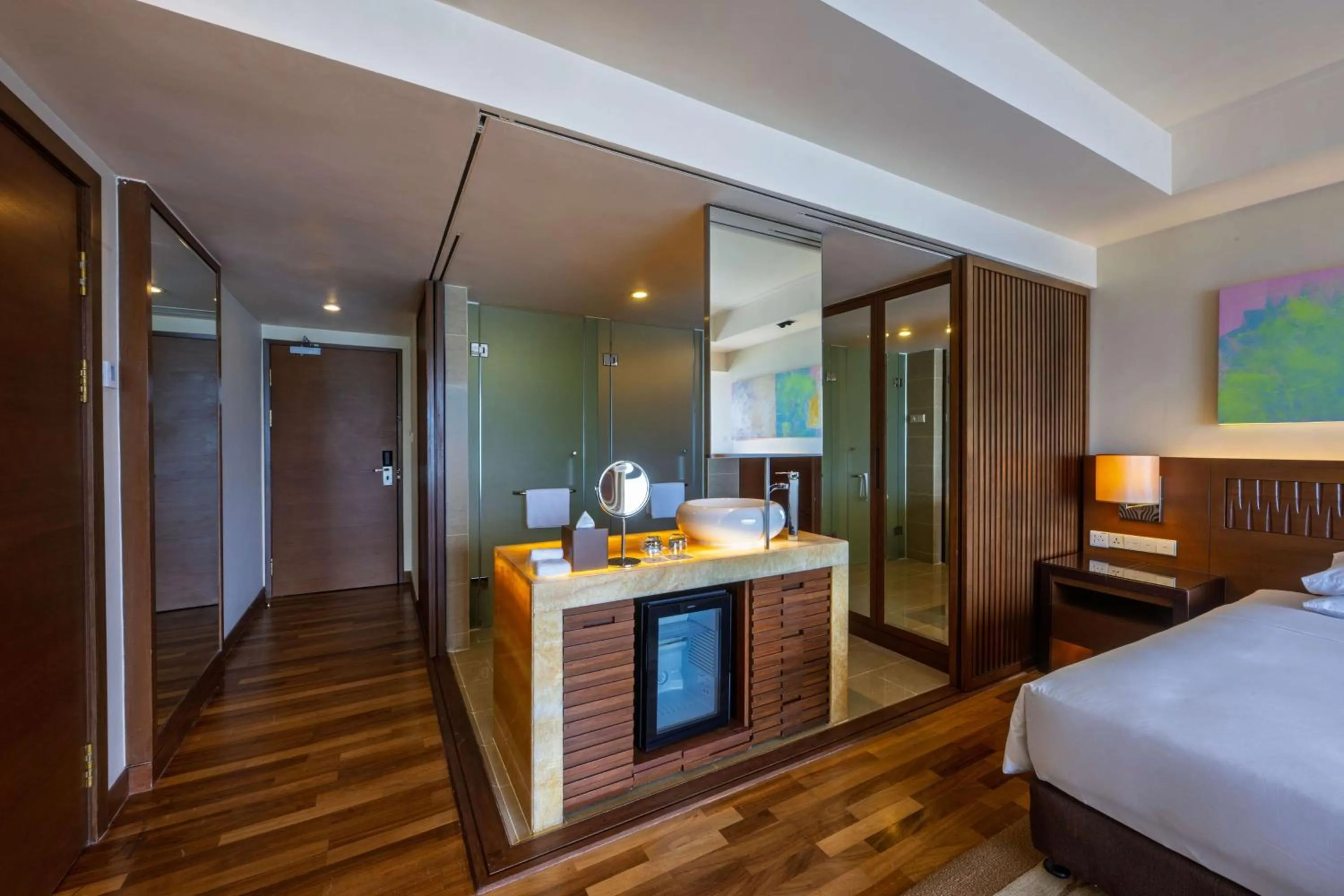 Bathroom, Bed in Hyatt Regency Kinabalu
