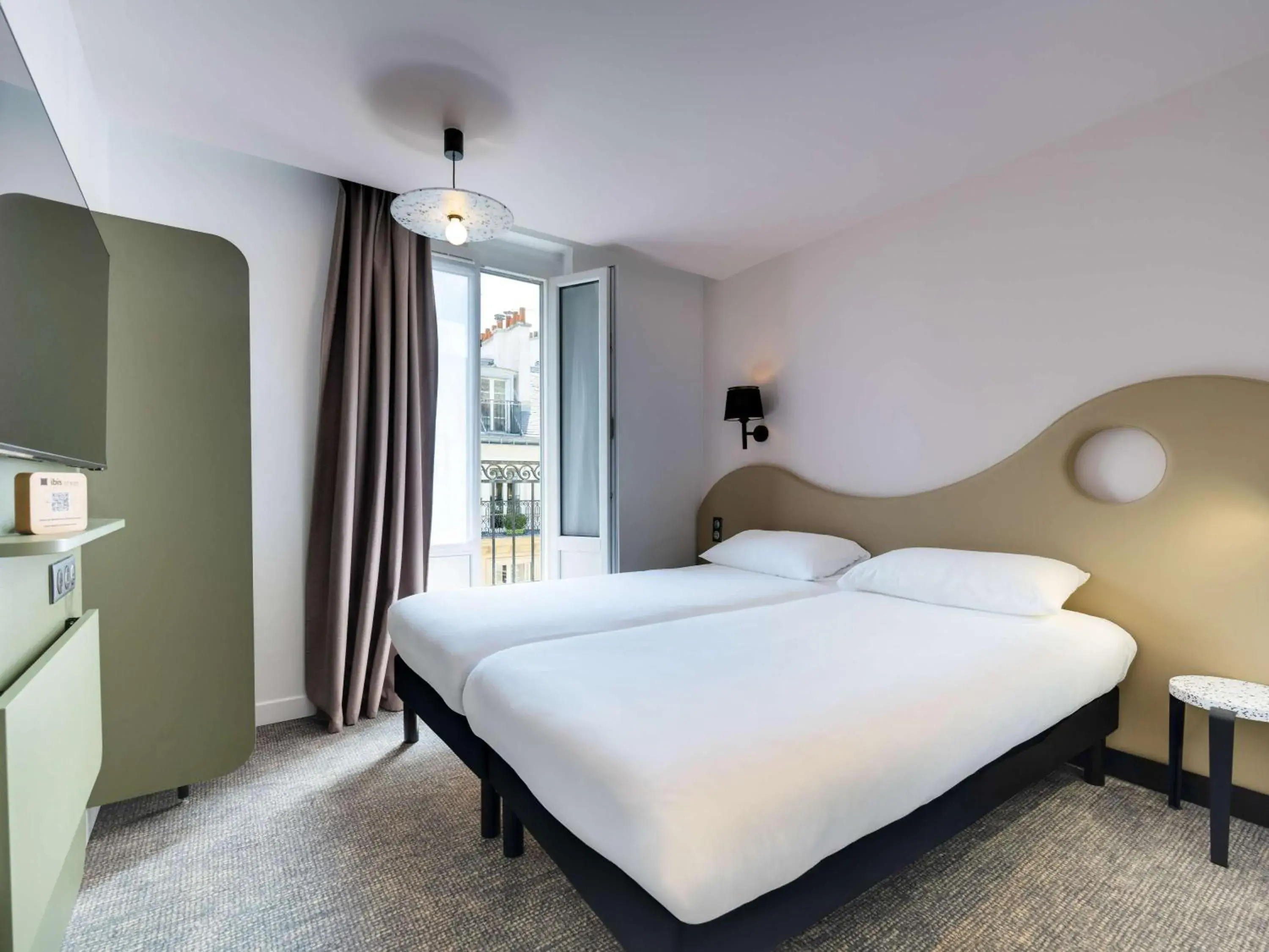 Bedroom, Bed in ibis Styles Paris Cadet Lafayette Bedroom, Bed in ibis Styles Paris Cadet Lafayette