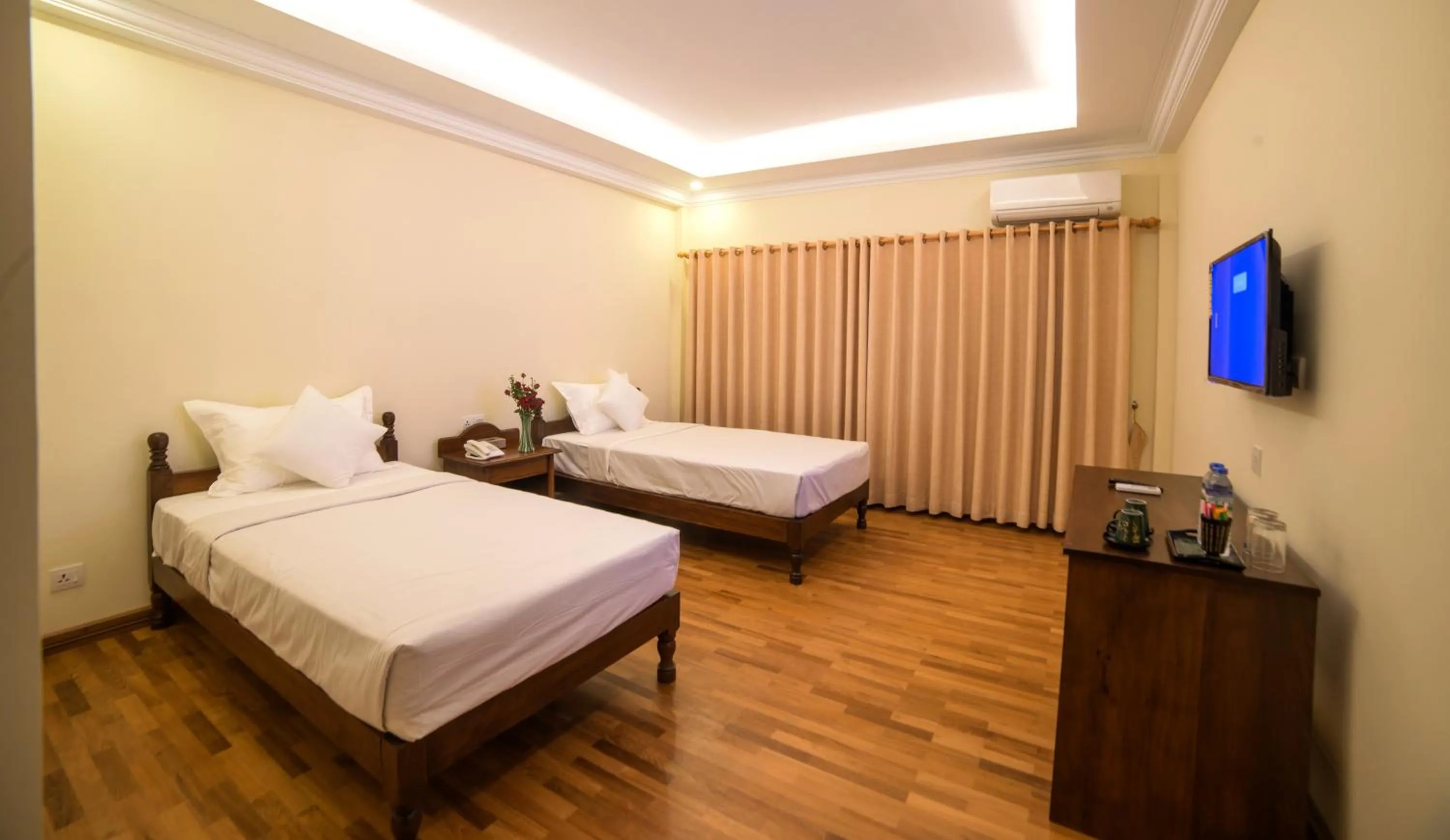 Bed in Bagan View Hotel