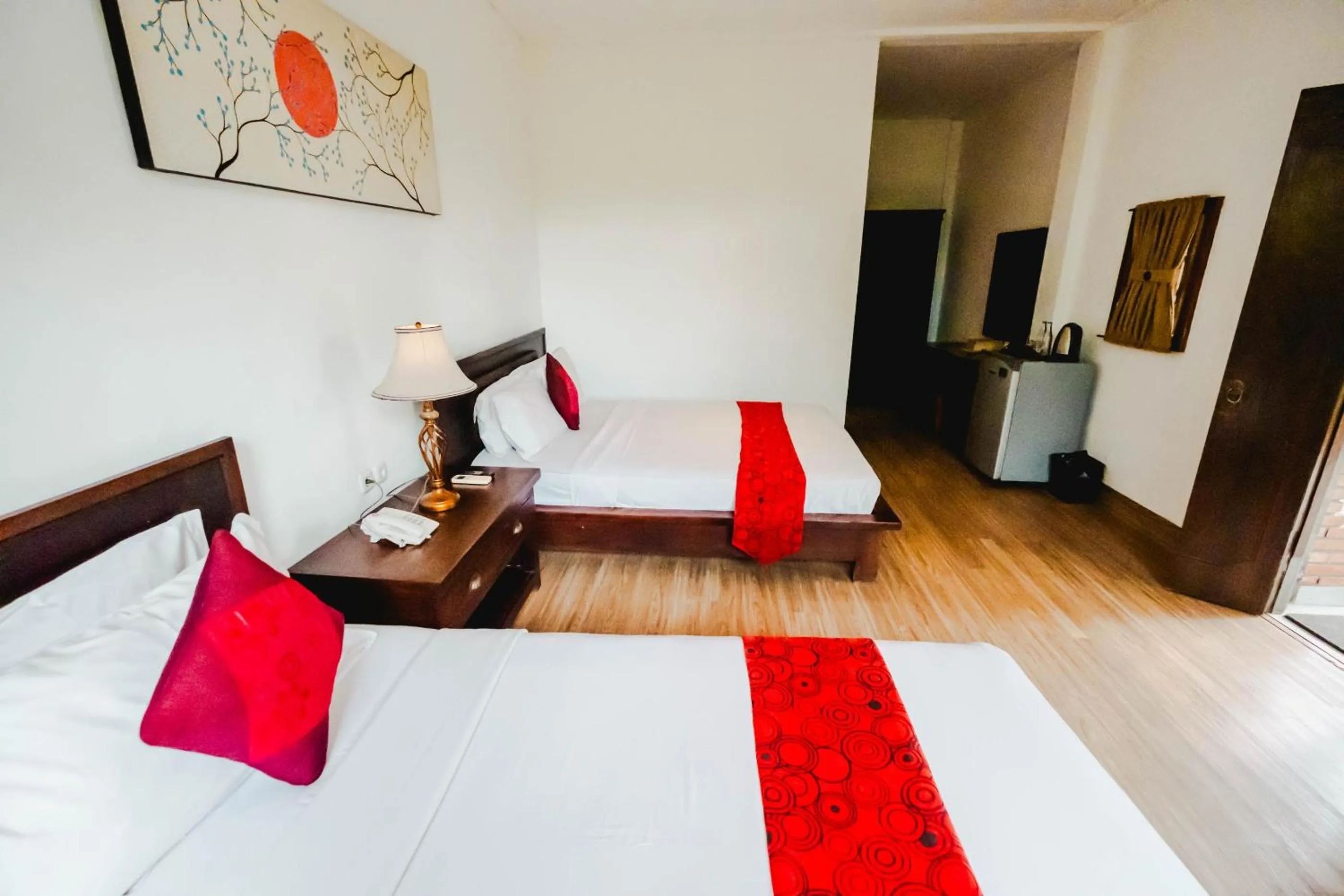 Bed in Sri Aksata Ubud Resort