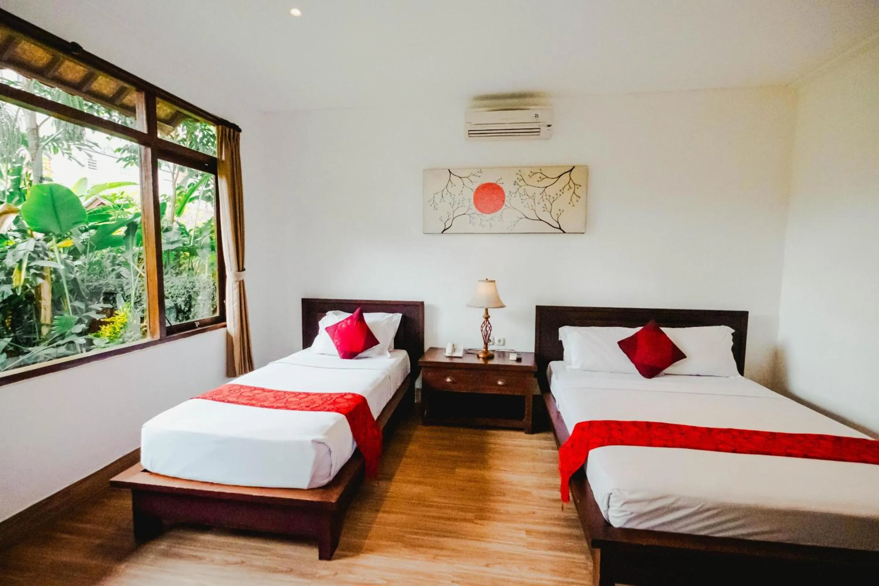 Bed in Sri Aksata Ubud Resort