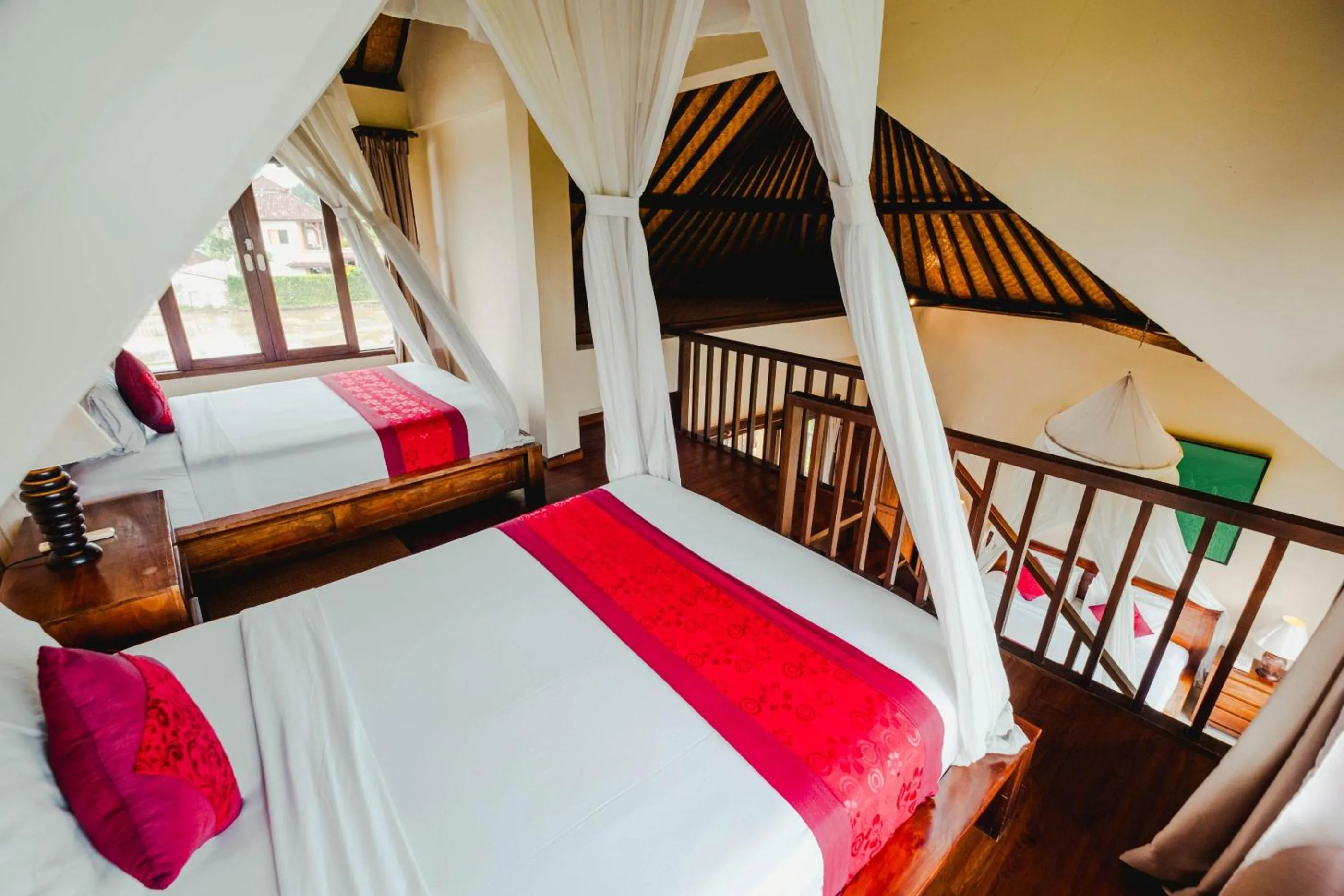 Bed in Sri Aksata Ubud Resort