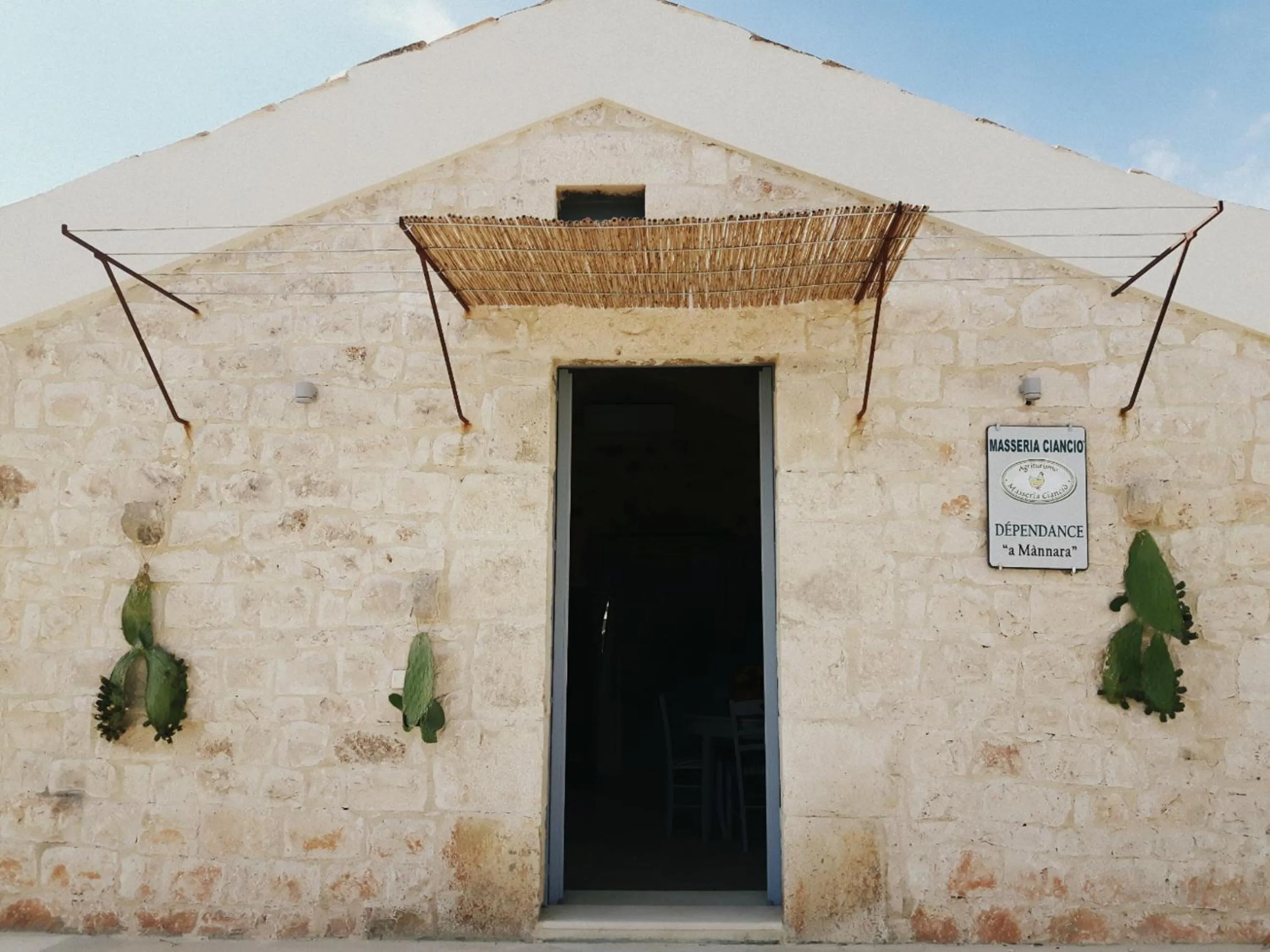Facade/entrance in Masseria Cianciò