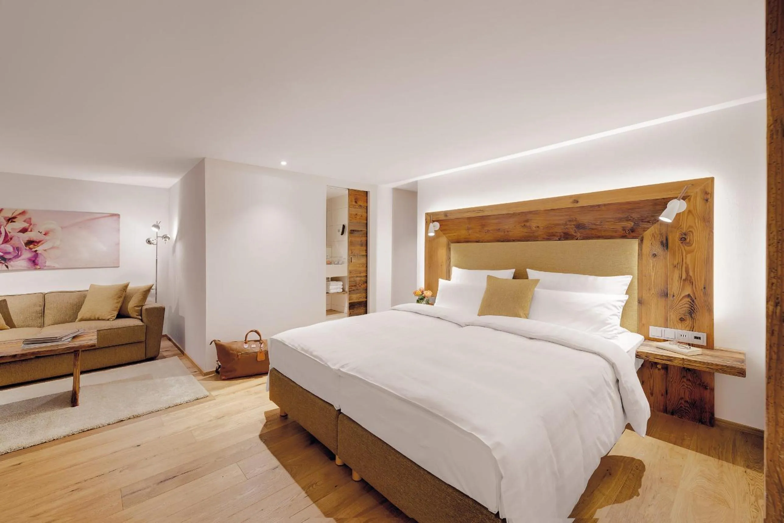 Photo of the whole room, Bed in ADLER HÄUSERN Gourmet & Spa Hotel