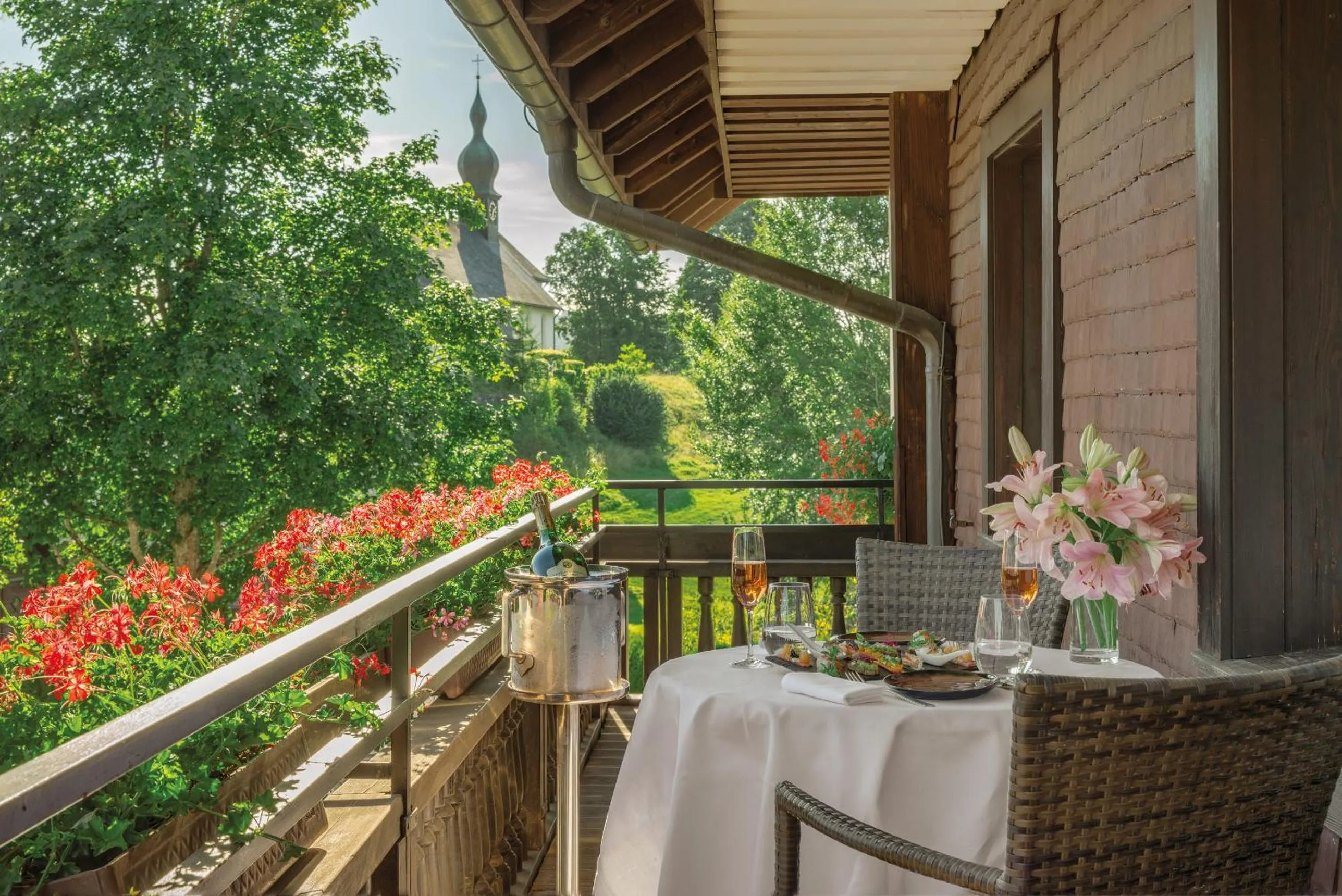 Balcony/Terrace in ADLER HÄUSERN Gourmet & Spa Hotel
