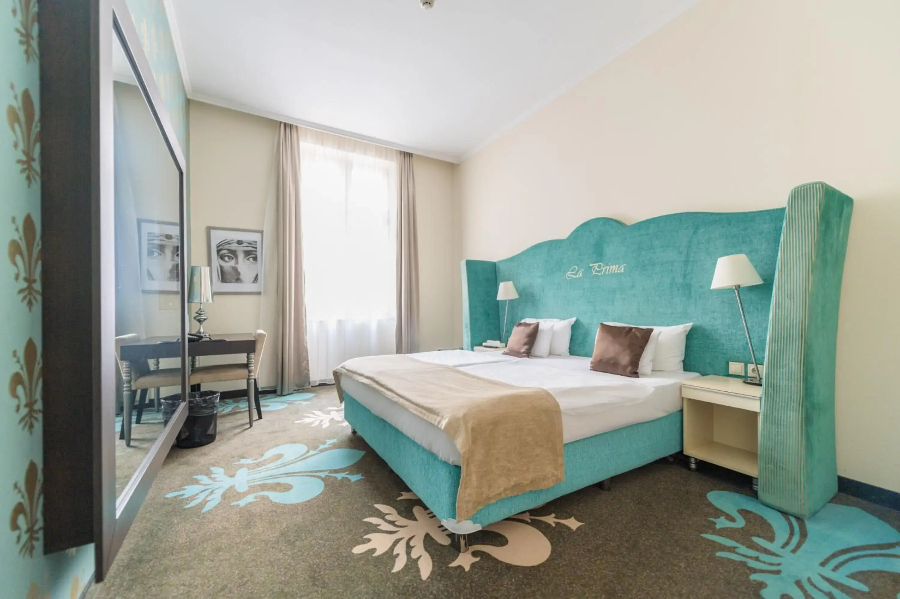 Bedroom, Bed in La Prima Fashion Hotel Budapest Bedroom, Bed in La Prima Fashion Hotel Budapest