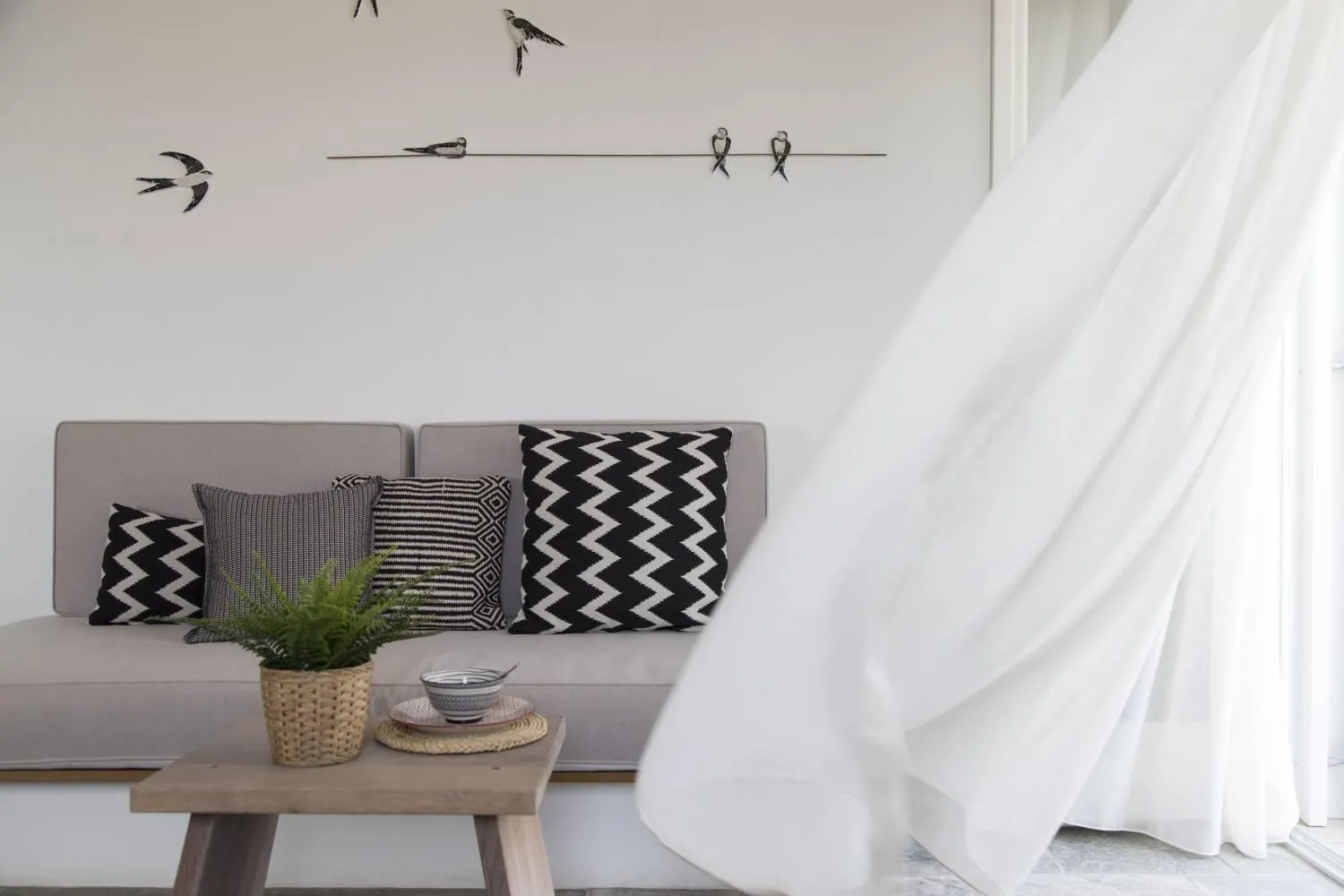 Seating area in Hide Out Suites