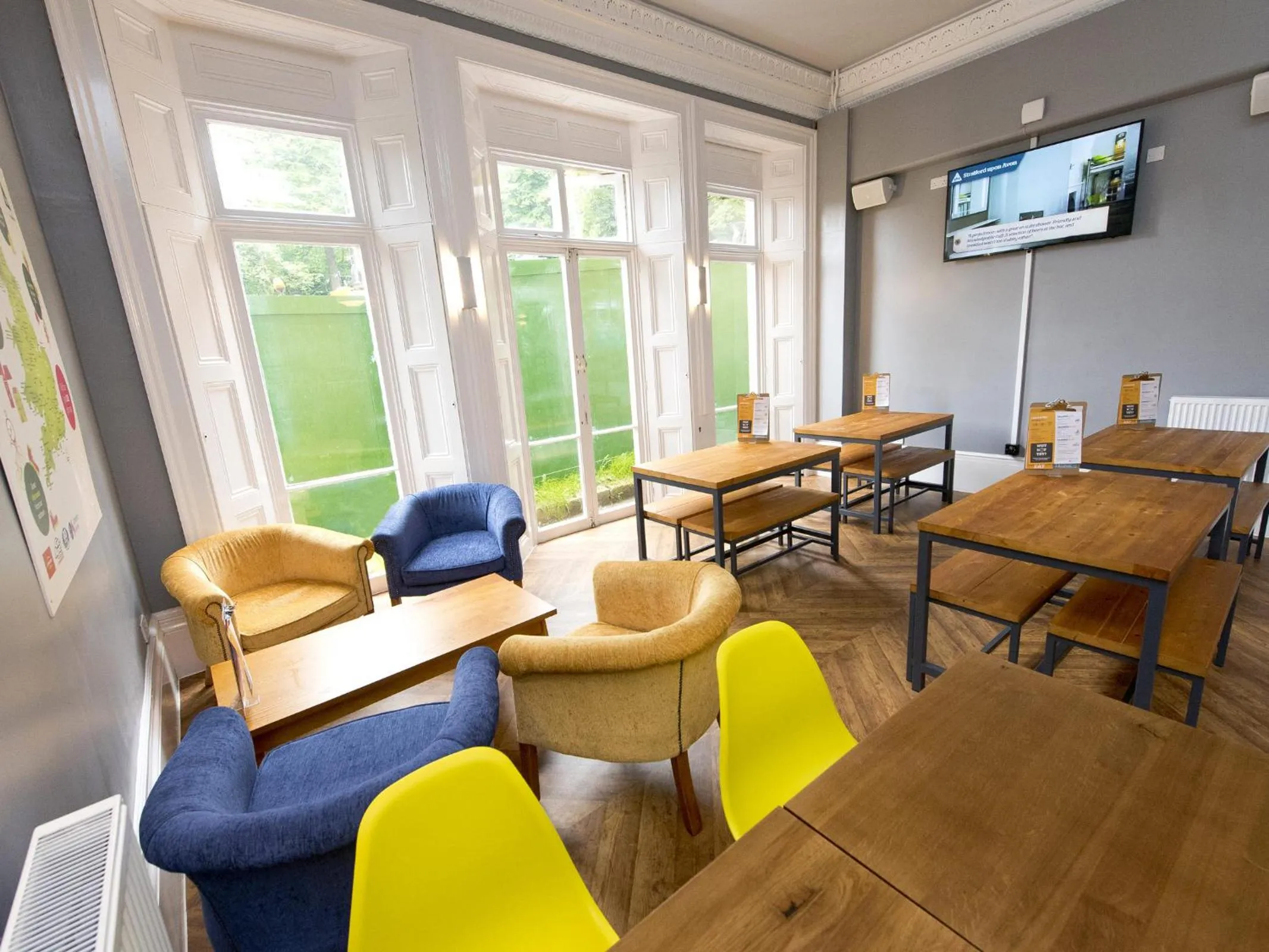 Seating area in YHA Bath