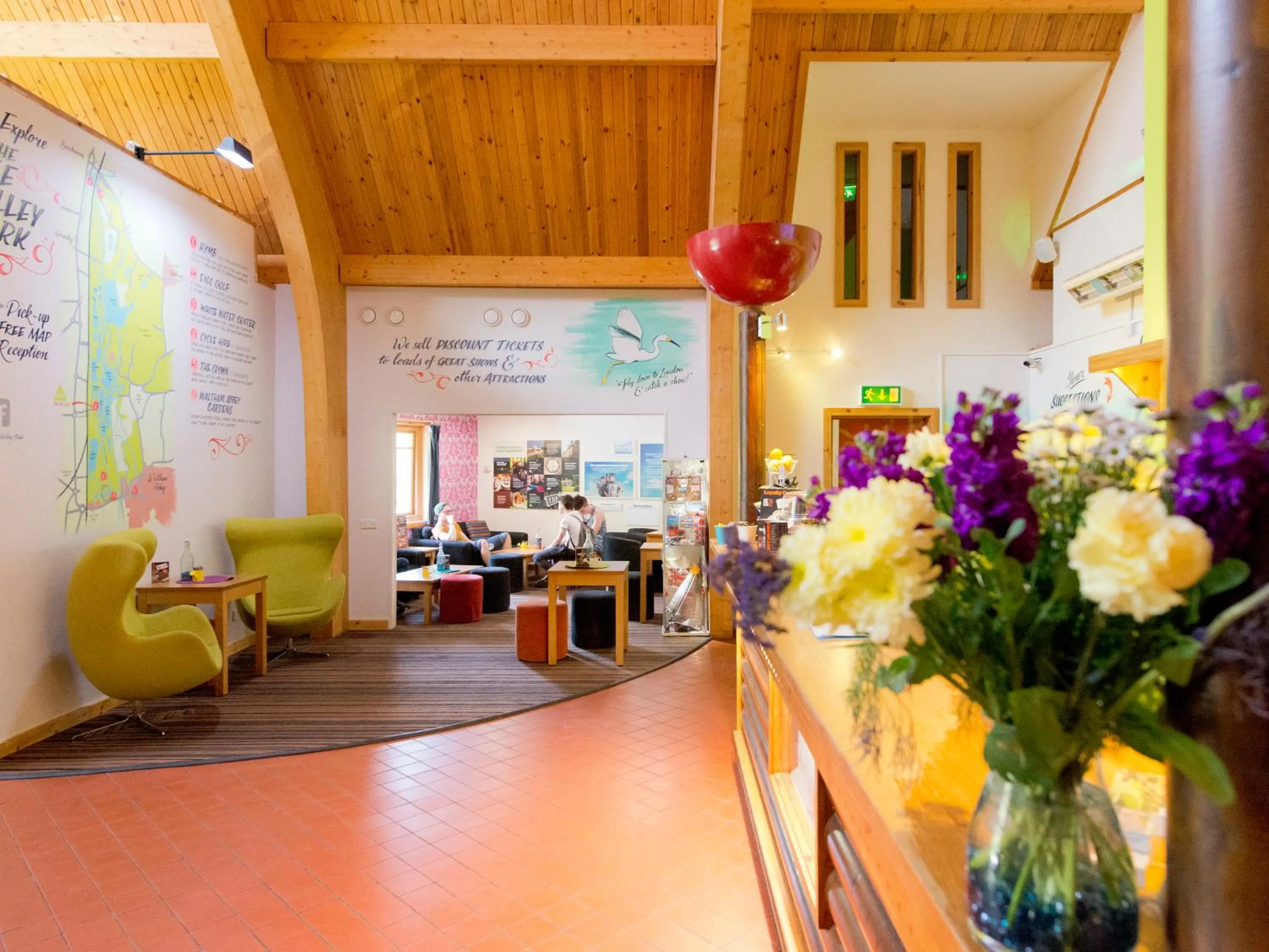 Lobby or reception in YHA London Lee Valley