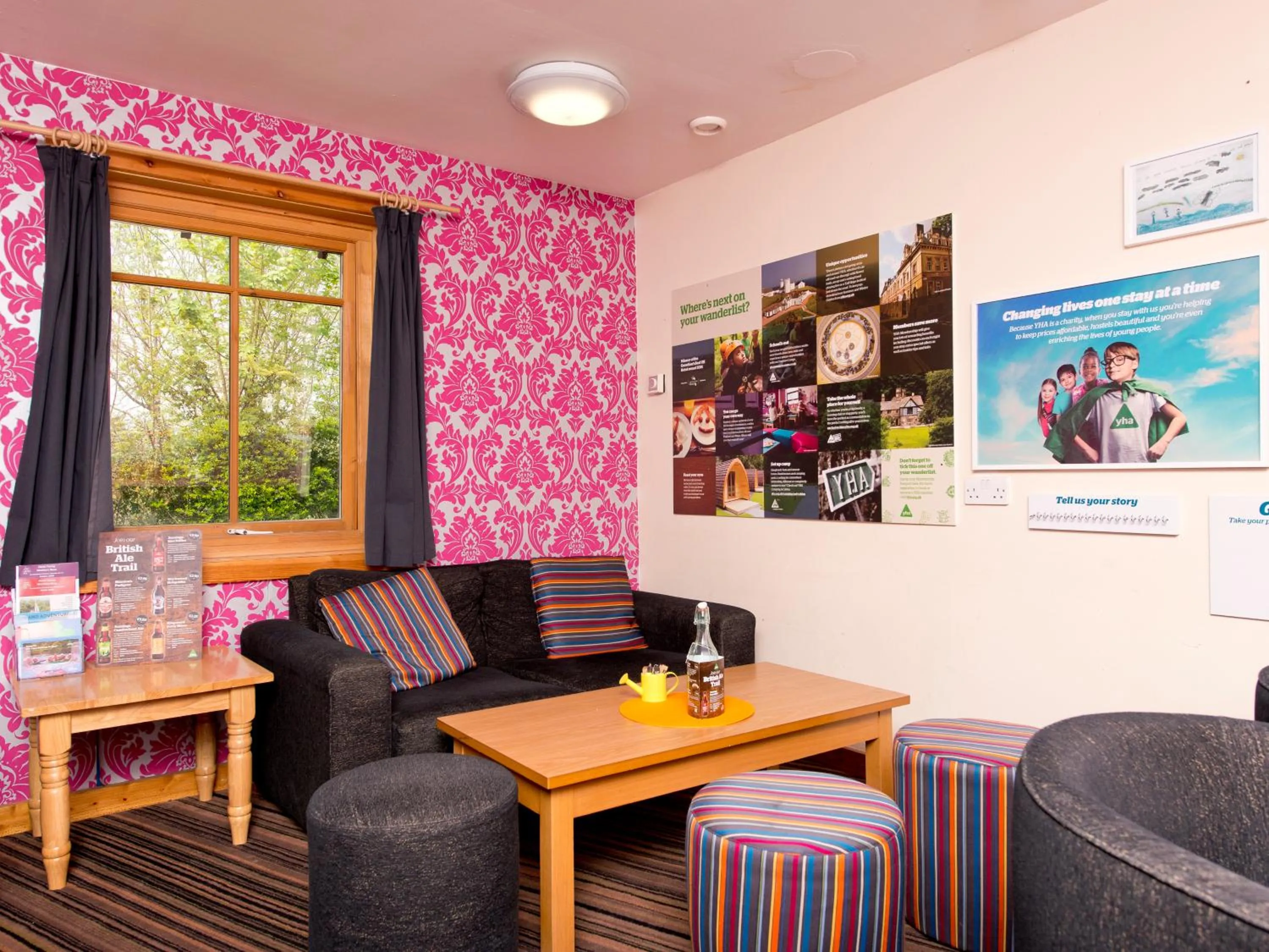 Seating area in YHA London Lee Valley