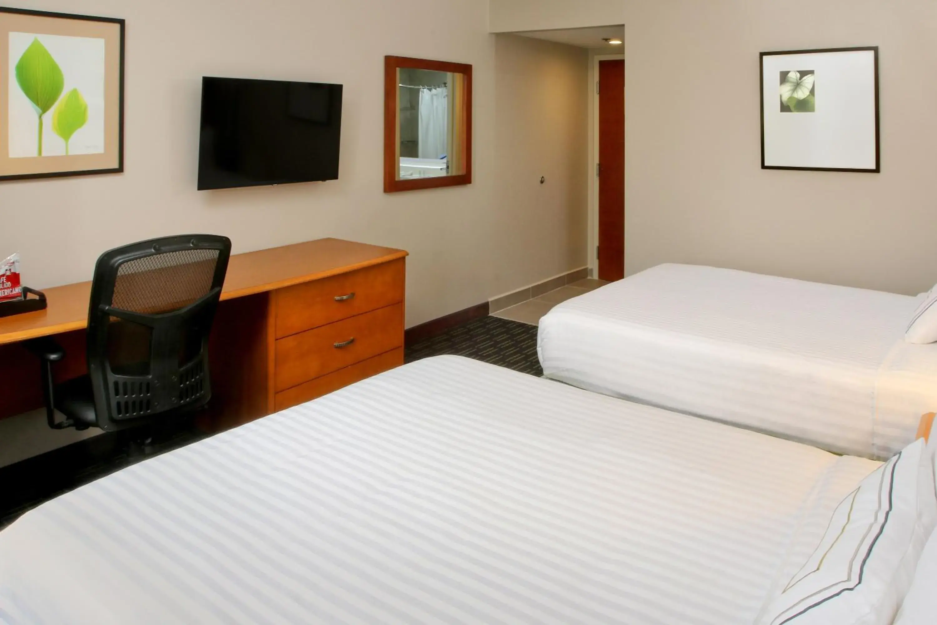 TV and multimedia, Bed in Wyndham Garden Monterrey Aeropuerto TV and multimedia, Bed in Wyndham Garden Monterrey Aeropuerto