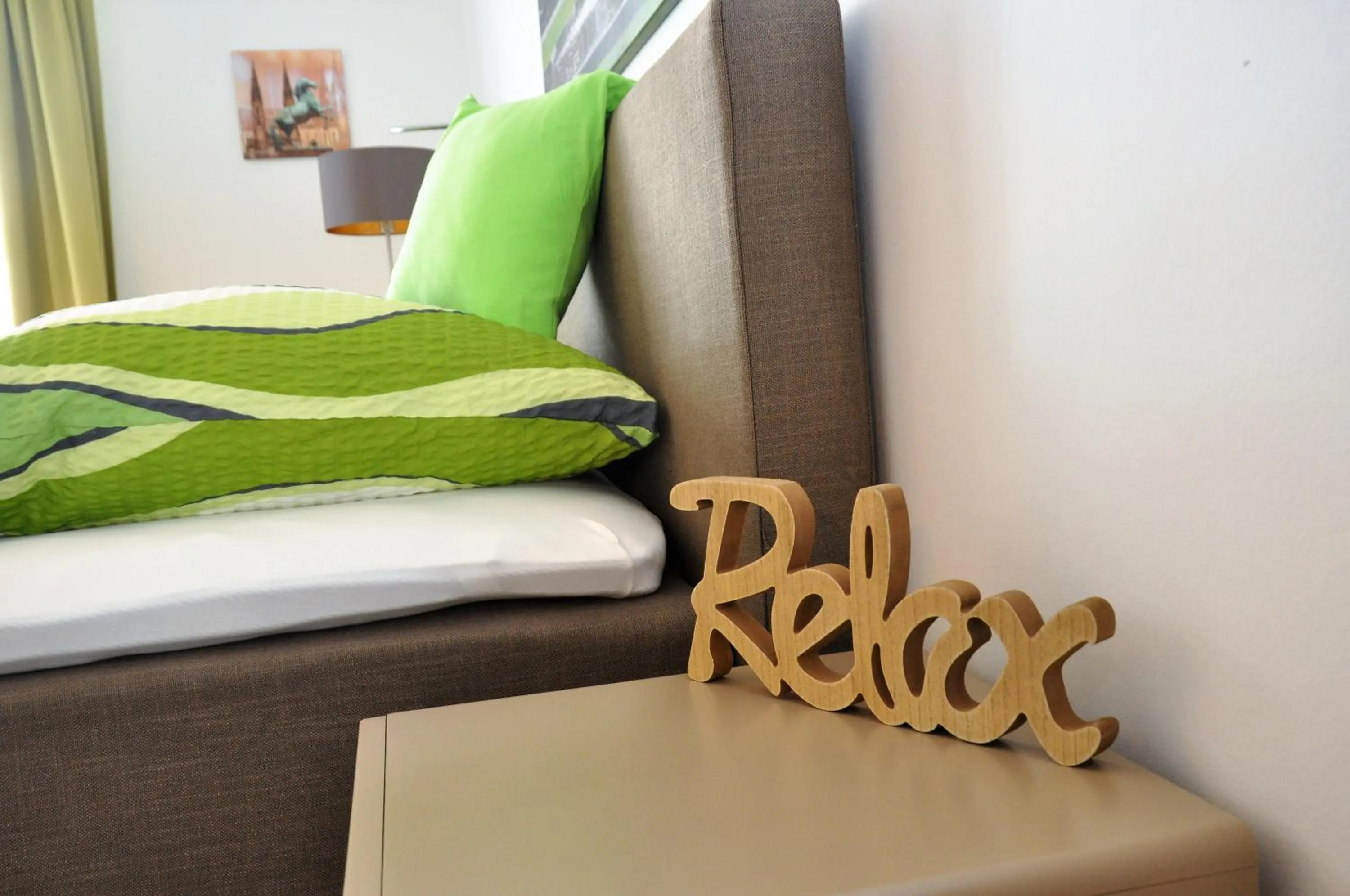 Bedroom, Bed in Apartment an den Quellen