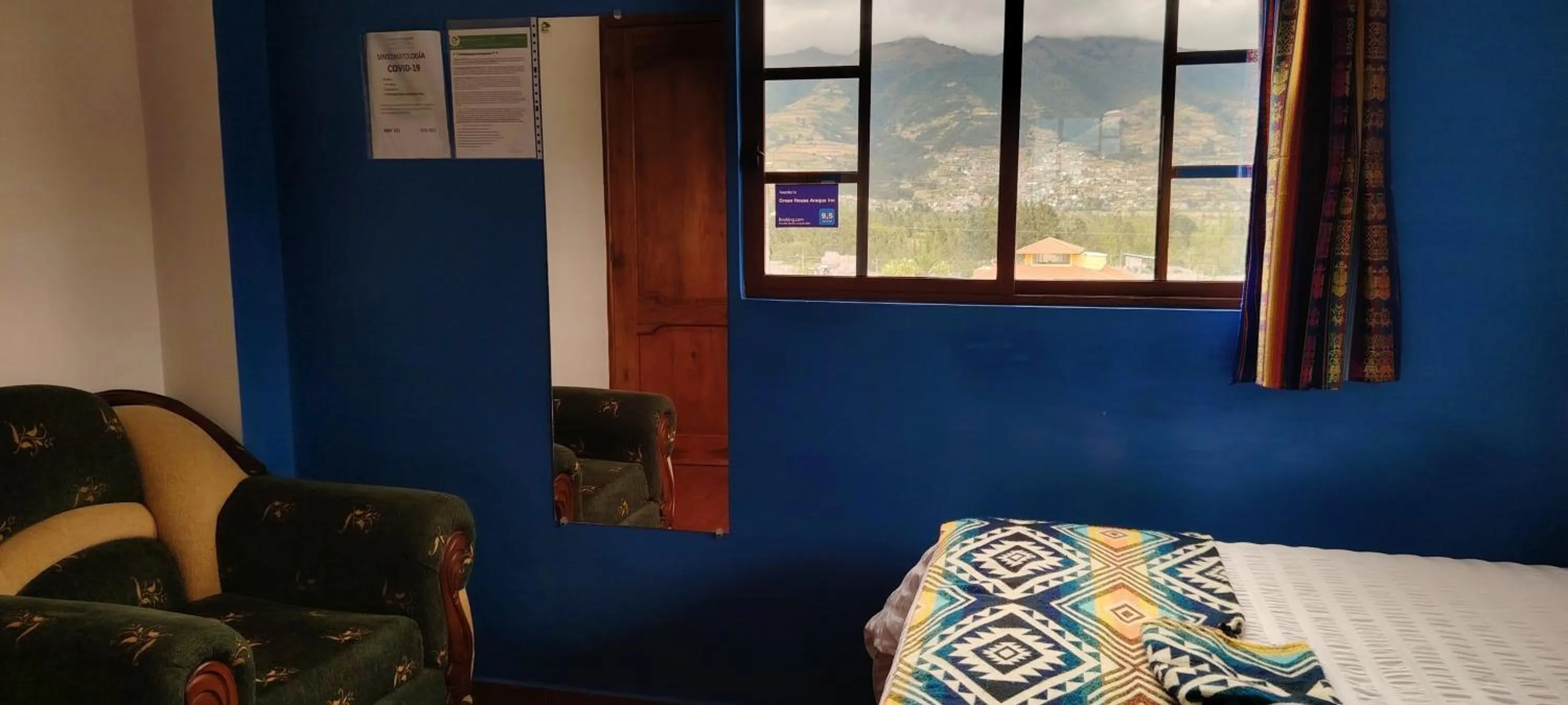 Mountain view, Bed in Green House Araque Inn