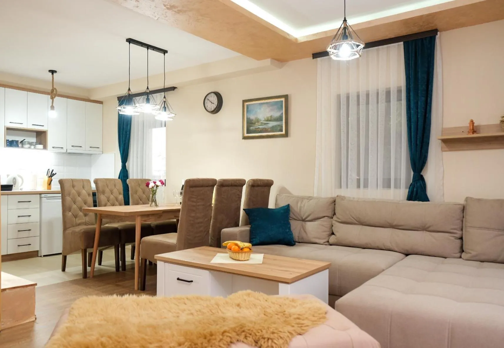 Living room in Villa Zagorka and mountain houses A, M, D