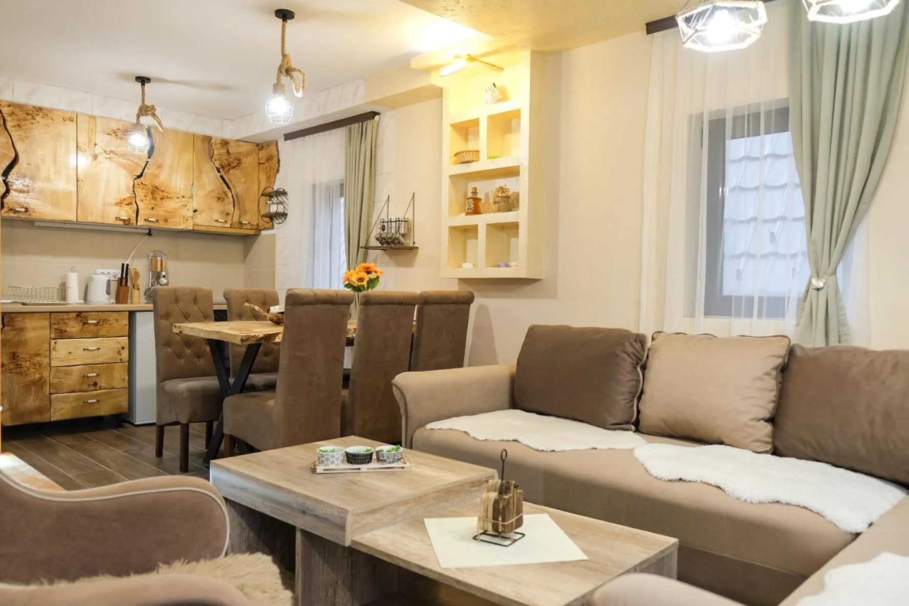 Living room in Villa Zagorka and mountain houses A, M, D