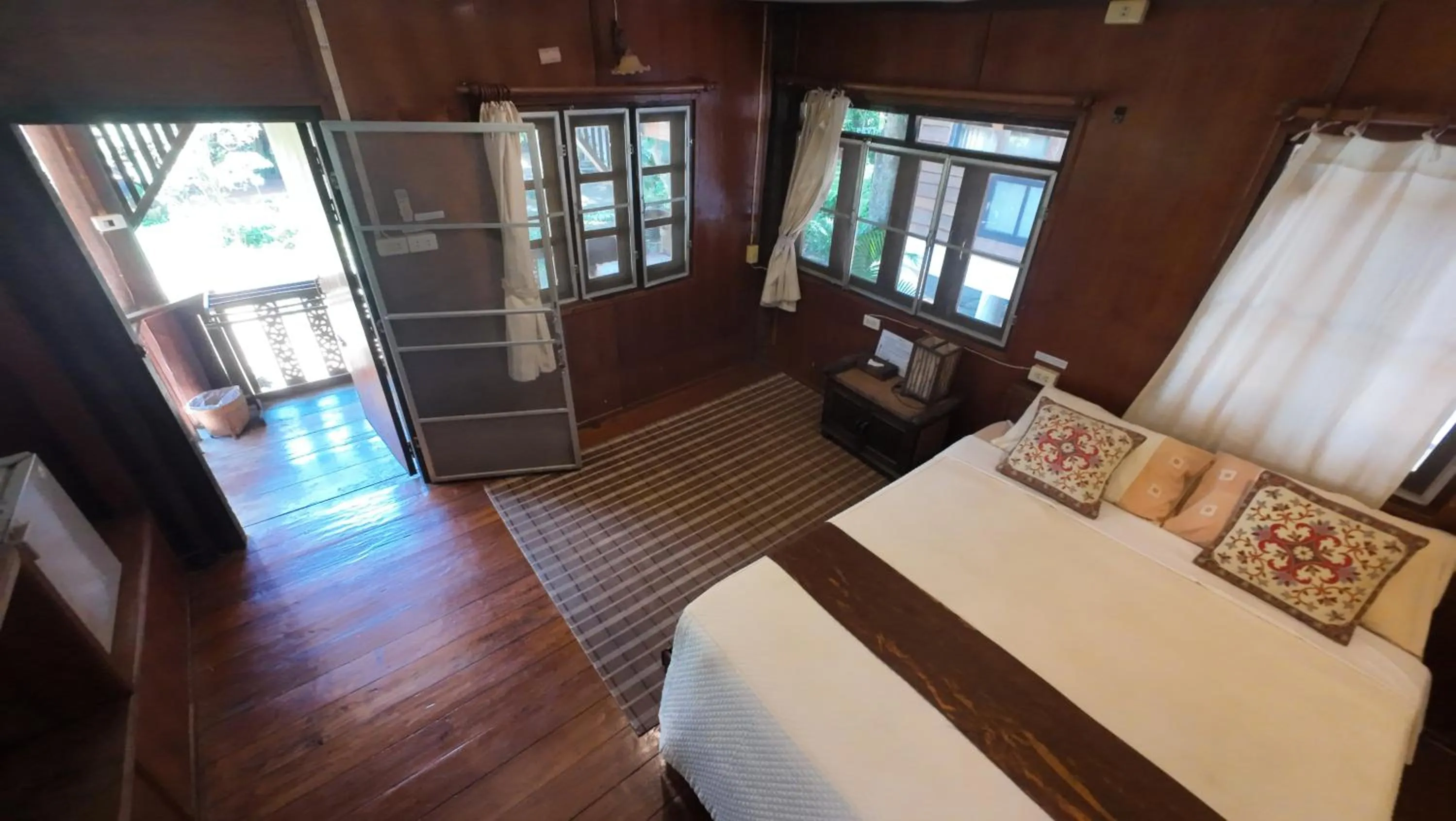 Bed in Baantawan Guesthouse Pai