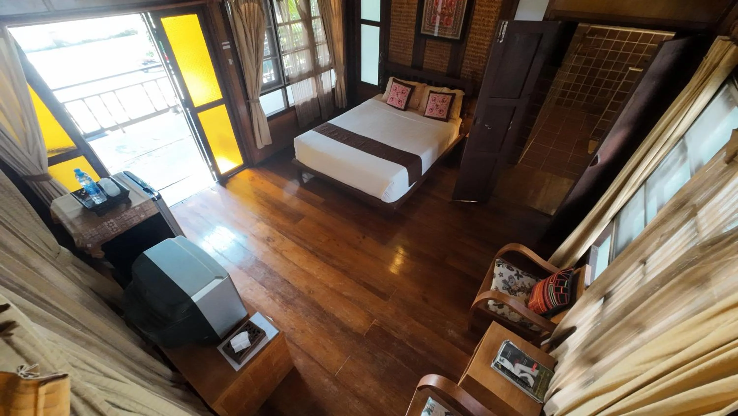 Bed in Baantawan Guesthouse Pai