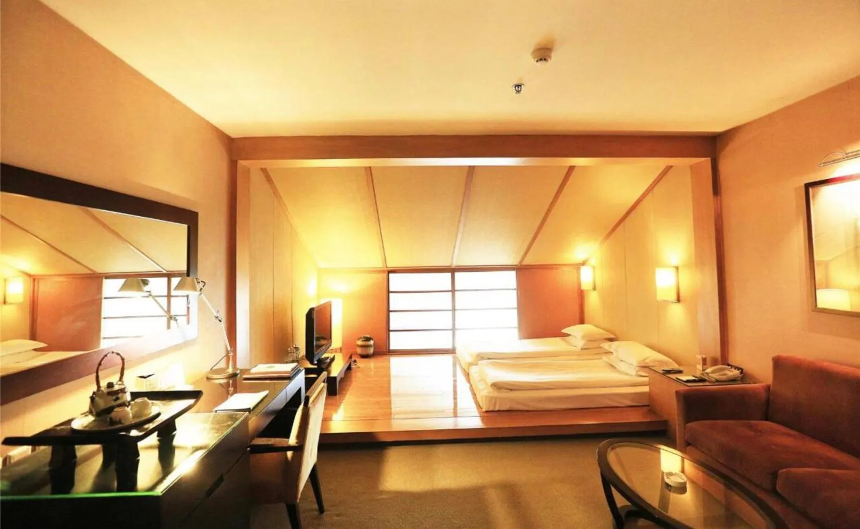 Decorative detail, Bed in Jinling Resort Nanjing