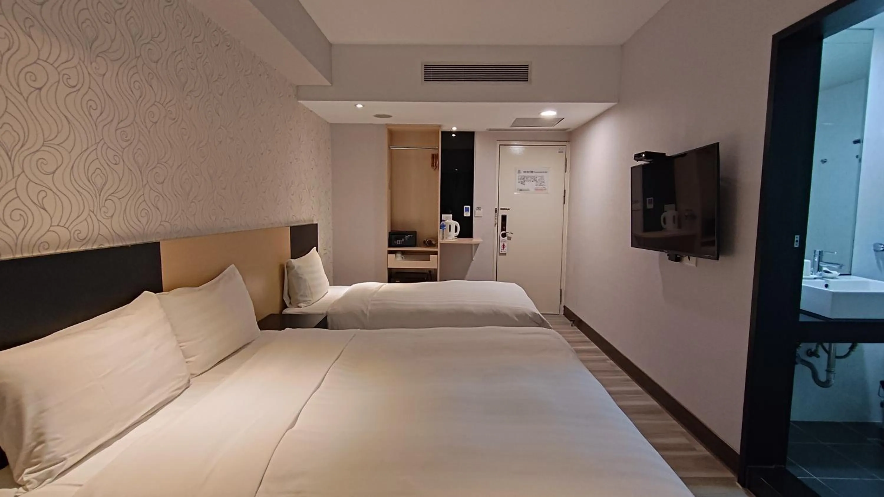 Bed in 台北碧瑤飯店 Hotel B