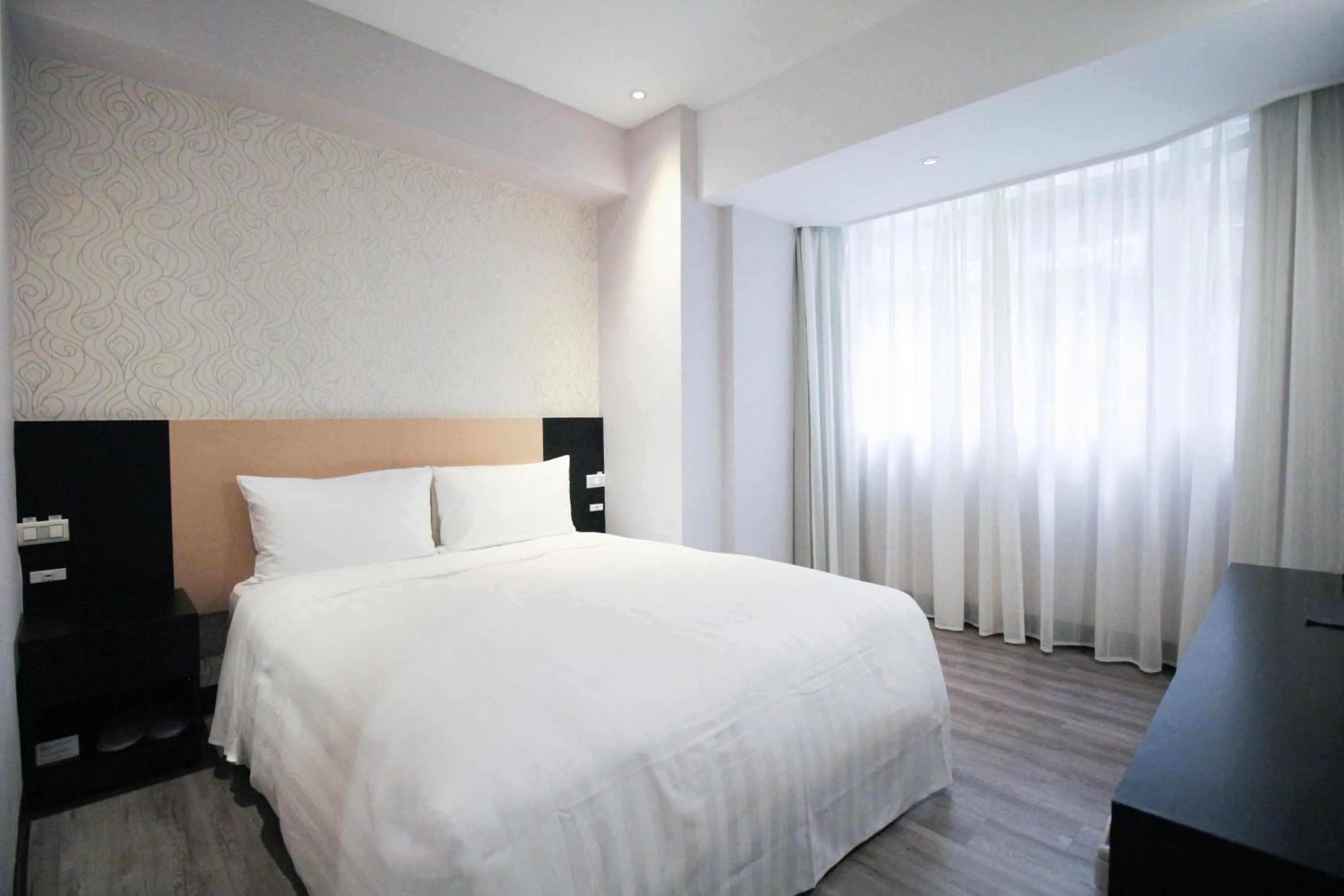 Bed in 台北碧瑤飯店 Hotel B