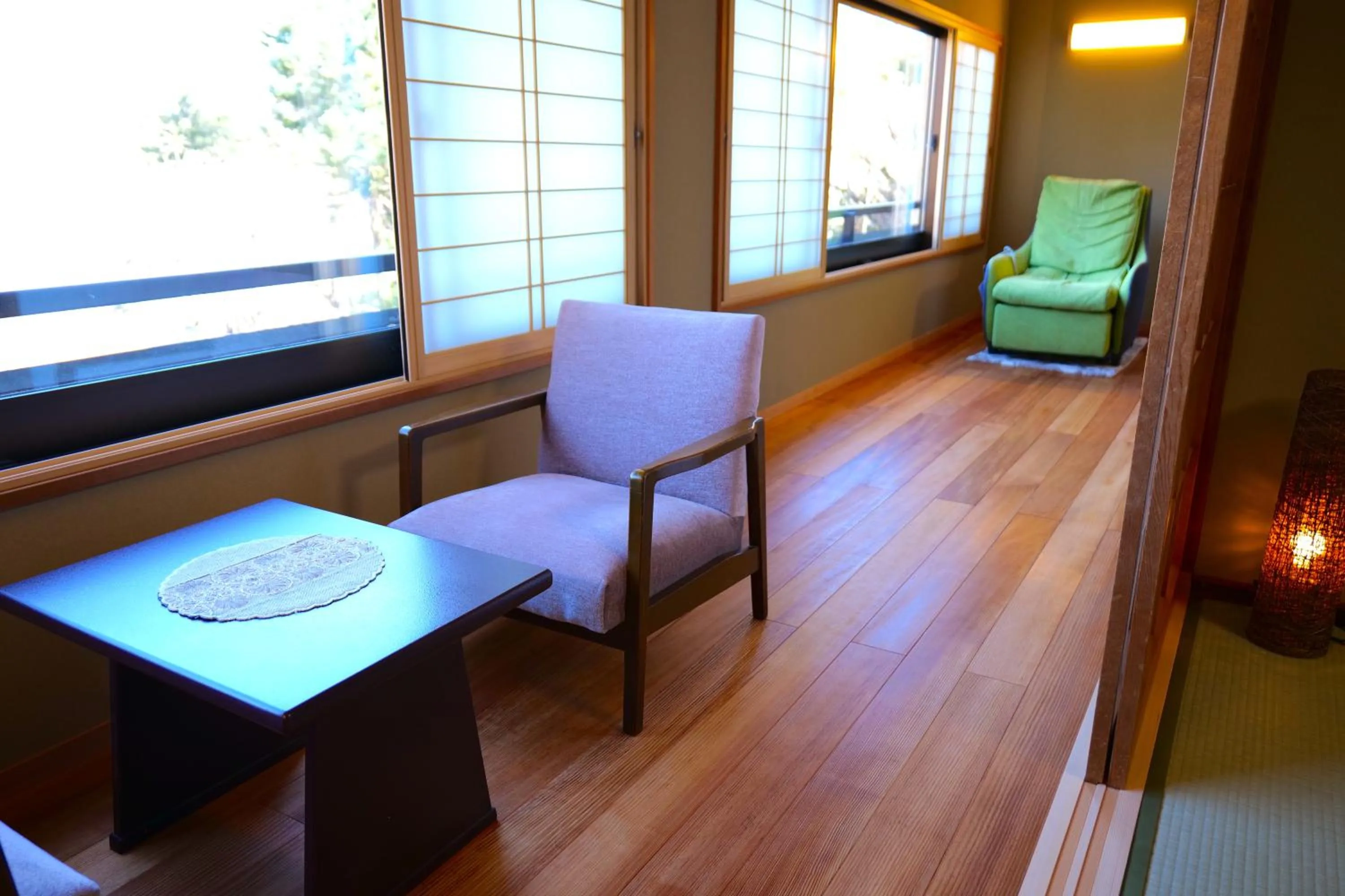 Seating area in Nikko Hoshino Yado