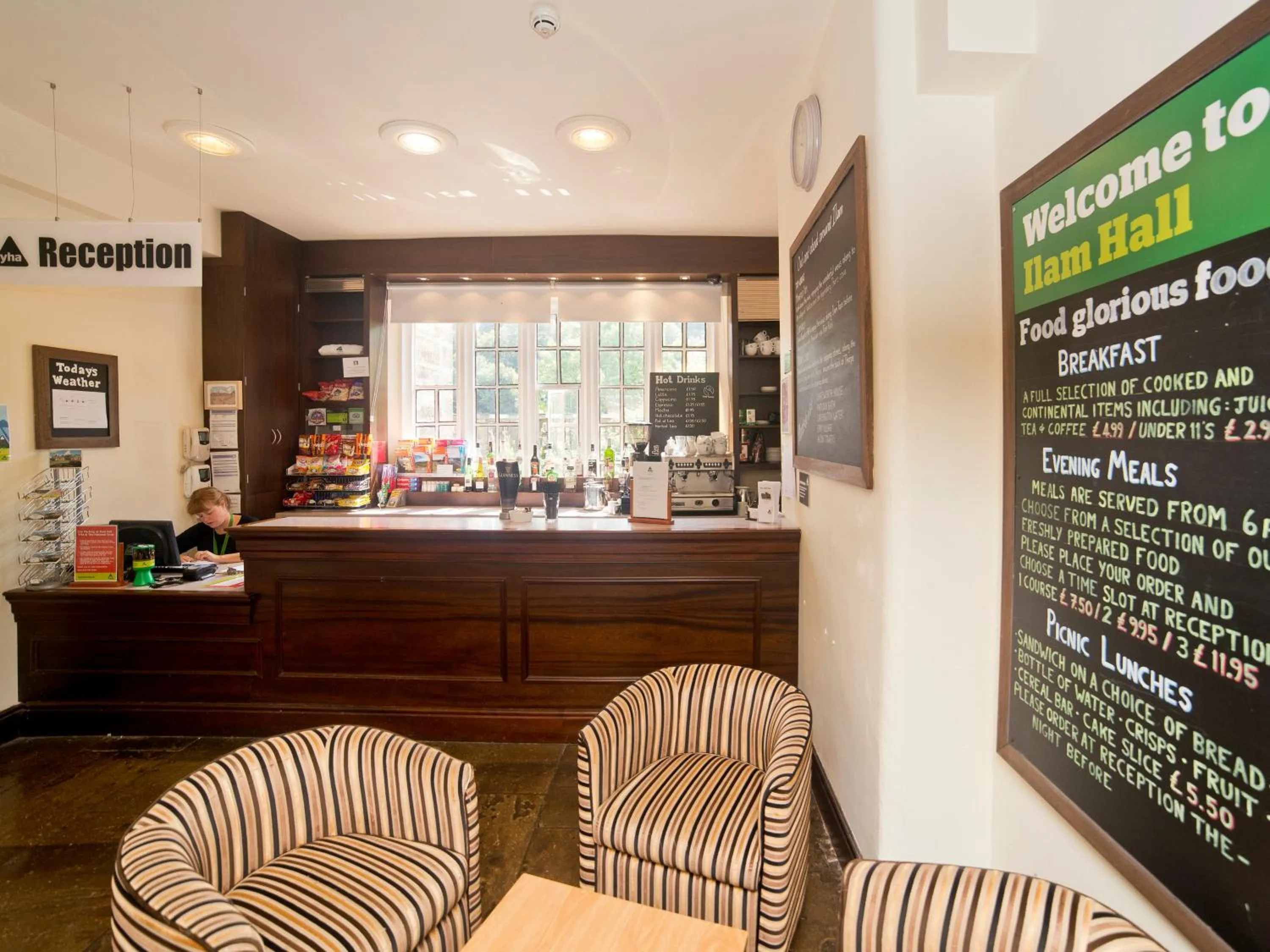 Lobby or reception in YHA Ilam Hall