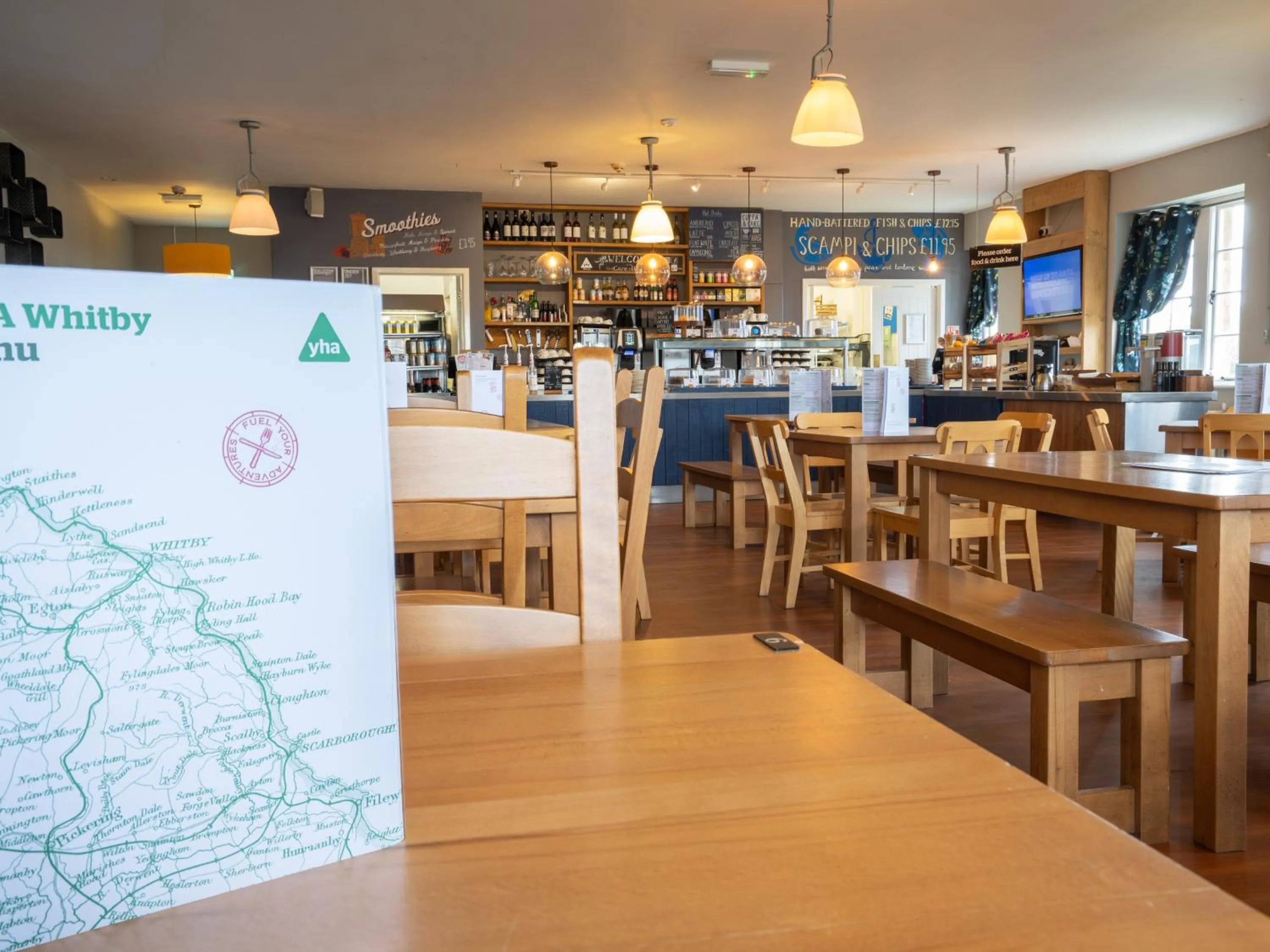 Restaurant/places to eat in YHA Whitby