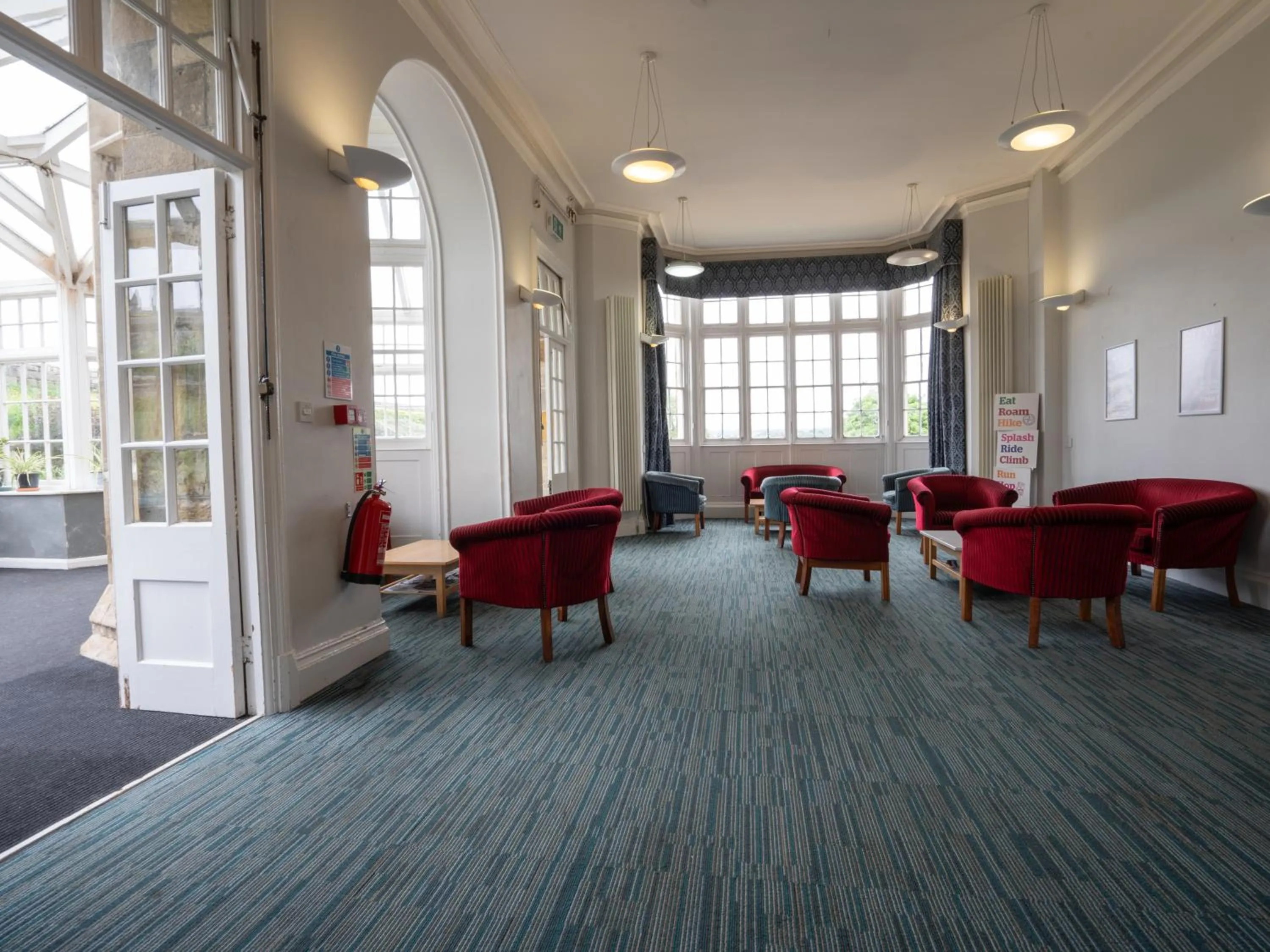 Seating area in YHA Whitby