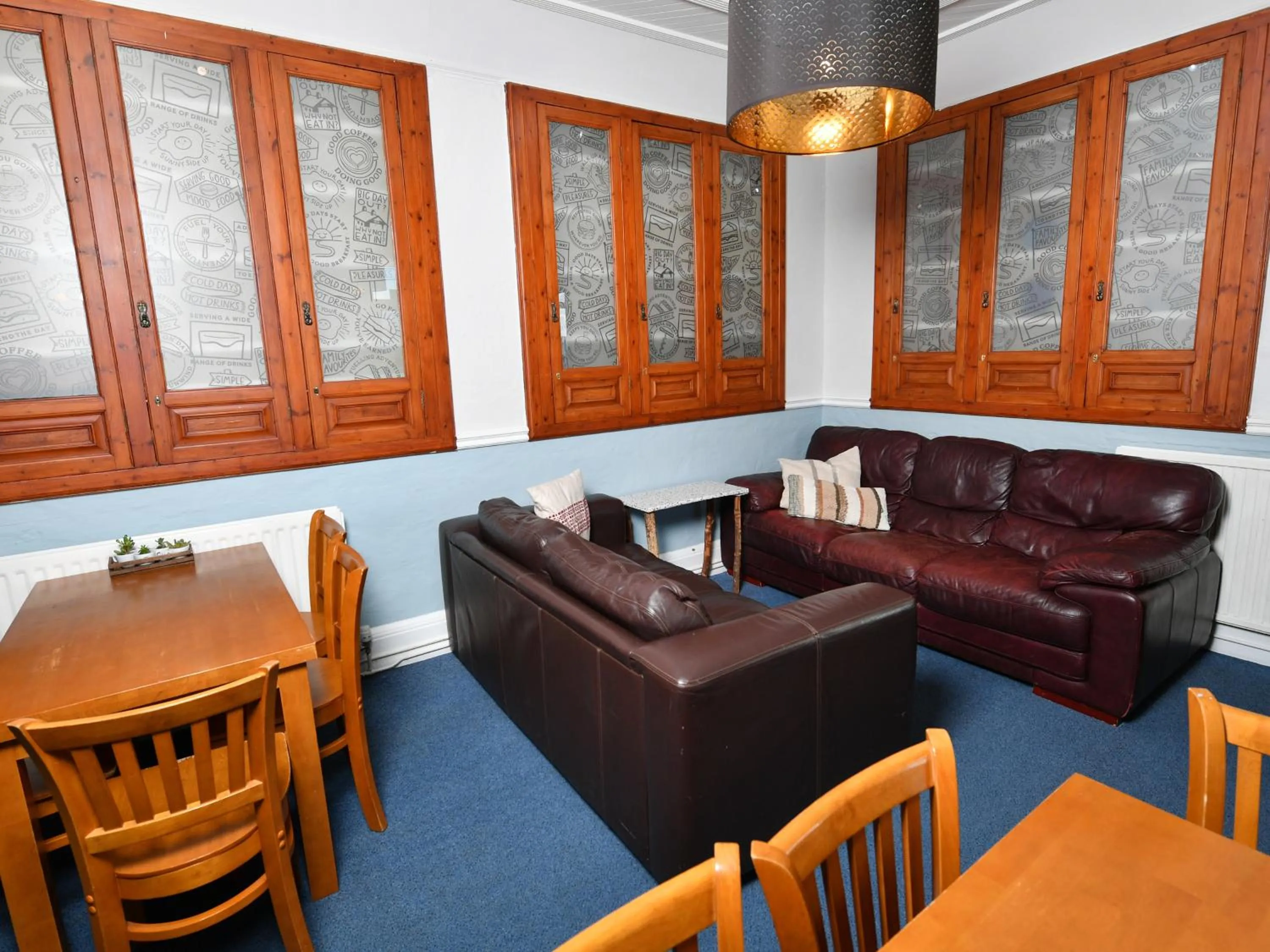 Seating area in YHA Windermere