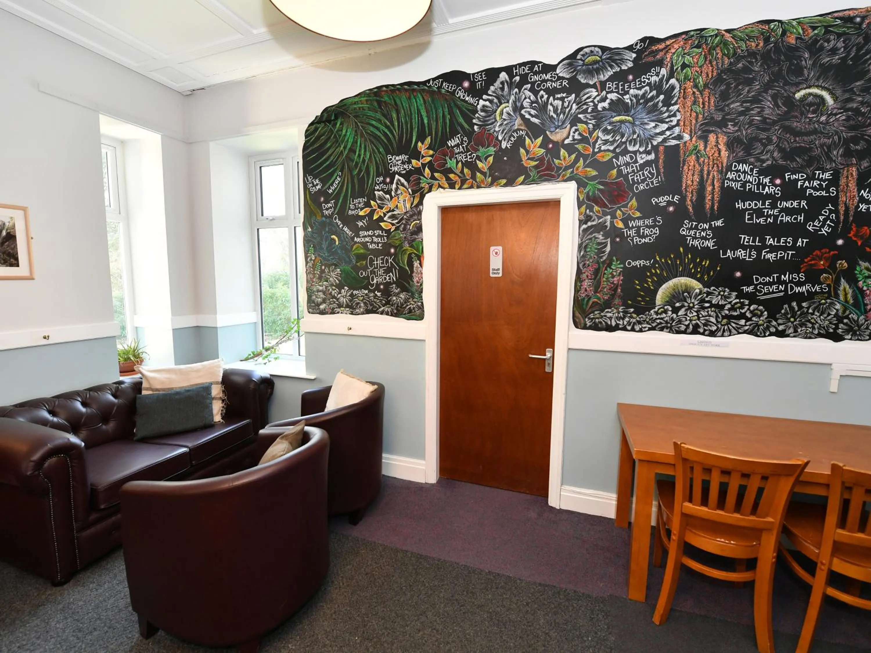 Seating area in YHA Windermere