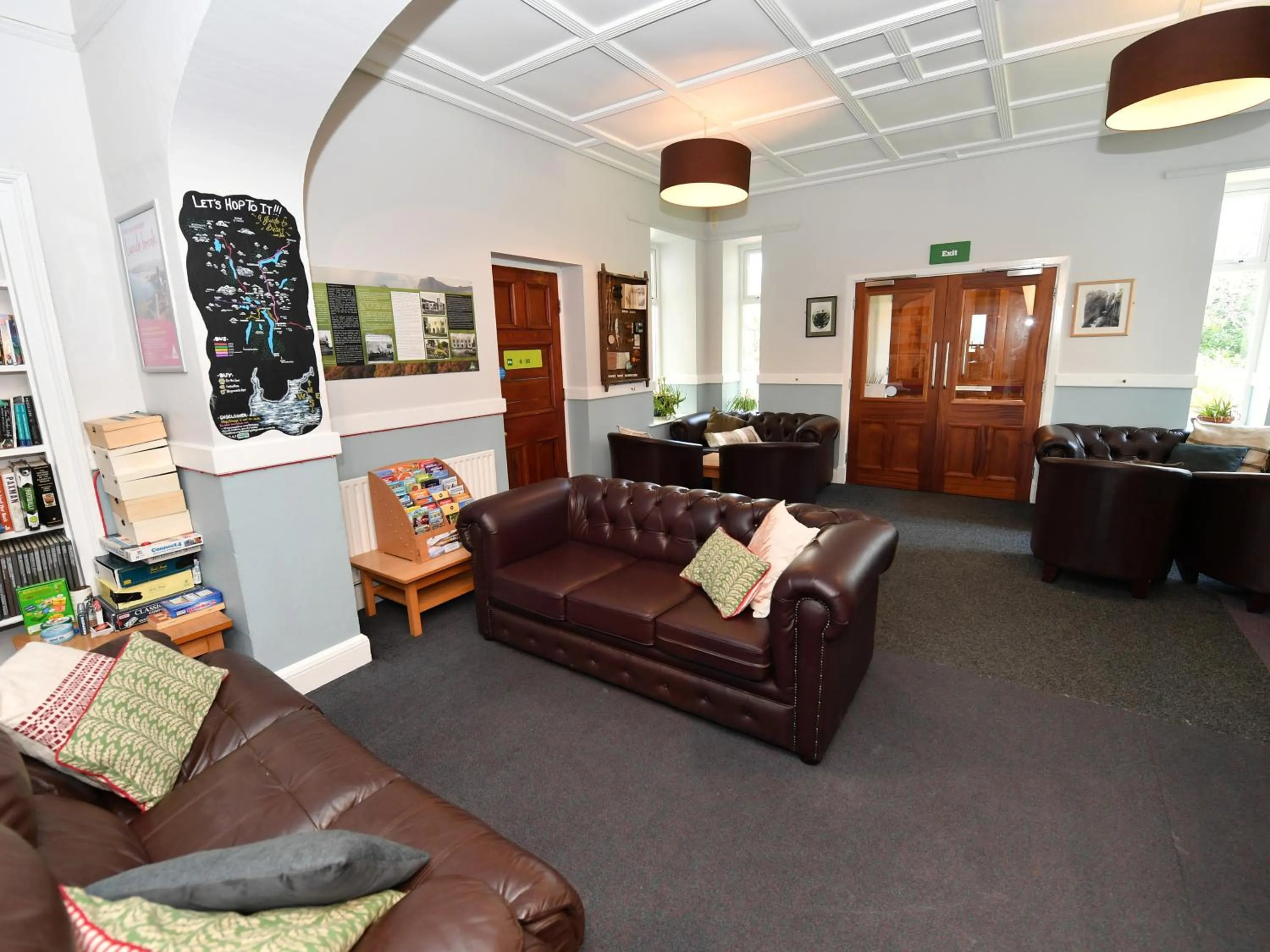 Seating area in YHA Windermere