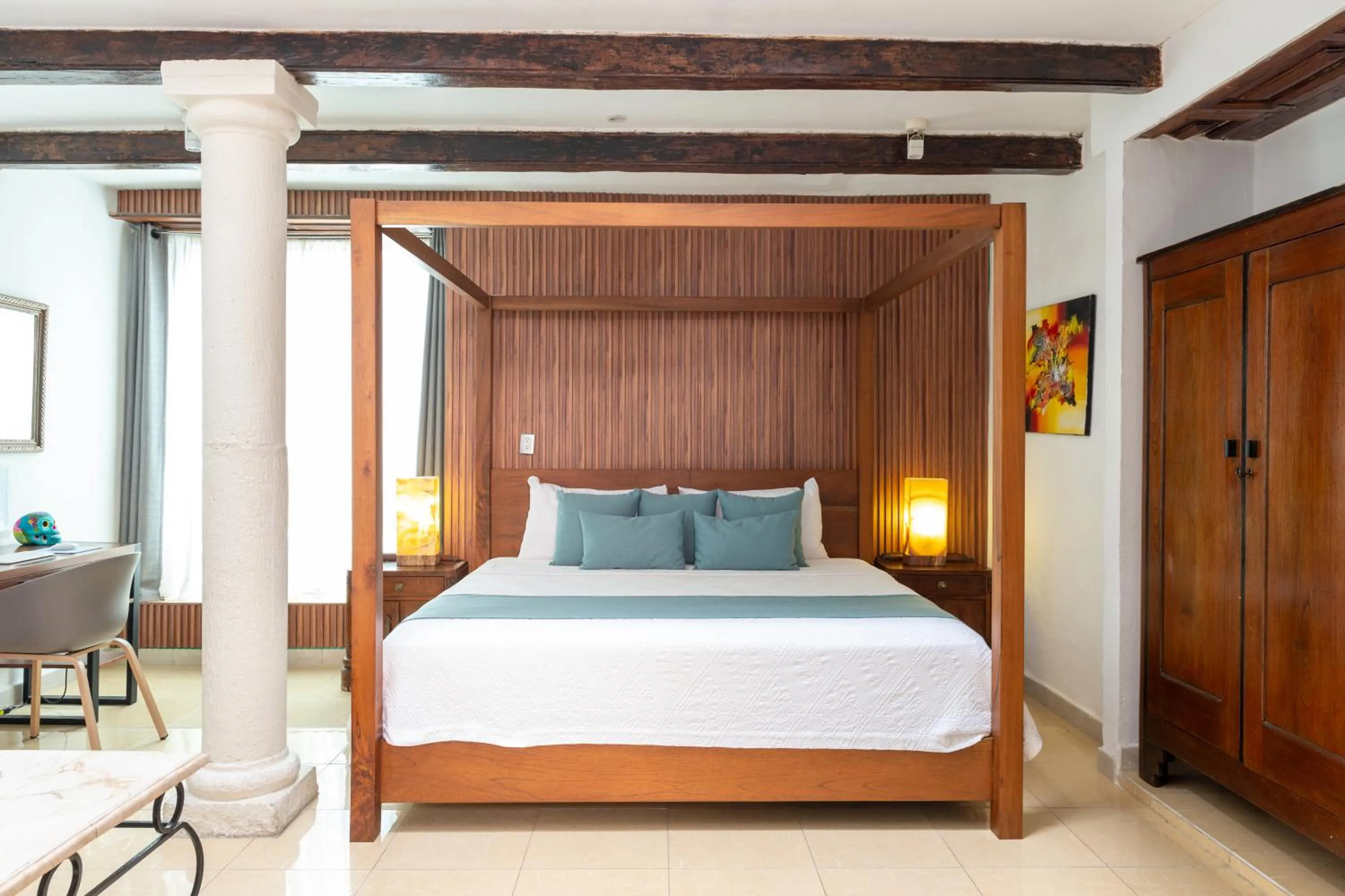 Bed in Viva Merida Hotel Boutique