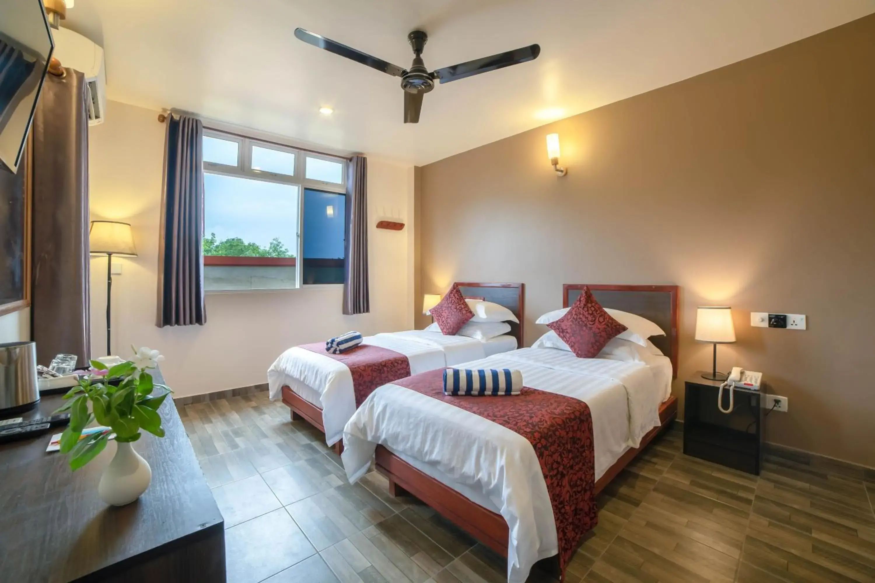 Bed in Paguro Beach Inn Bed in Paguro Beach Inn