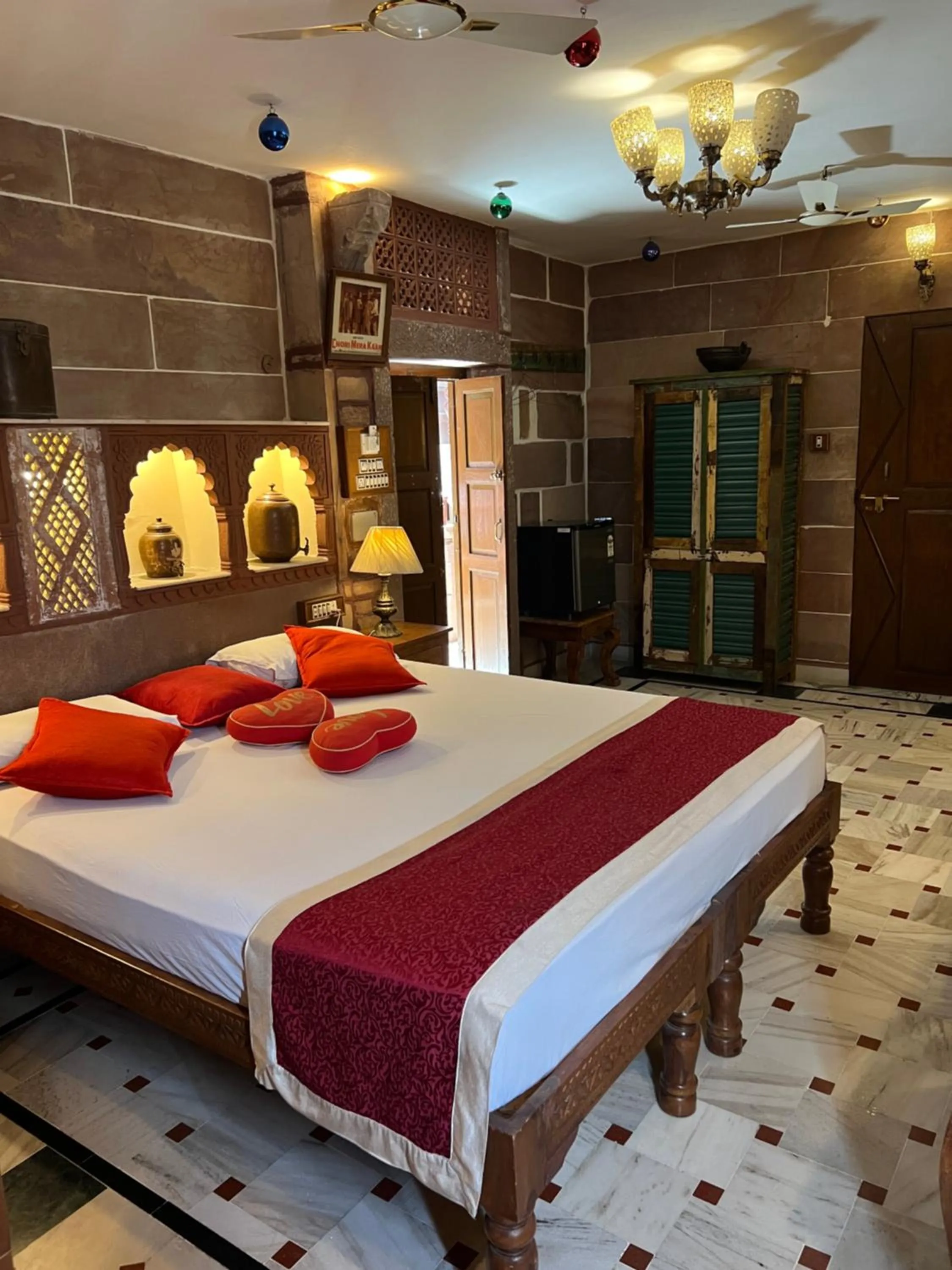 Bed in Raj Mandir Boutique Home Stay