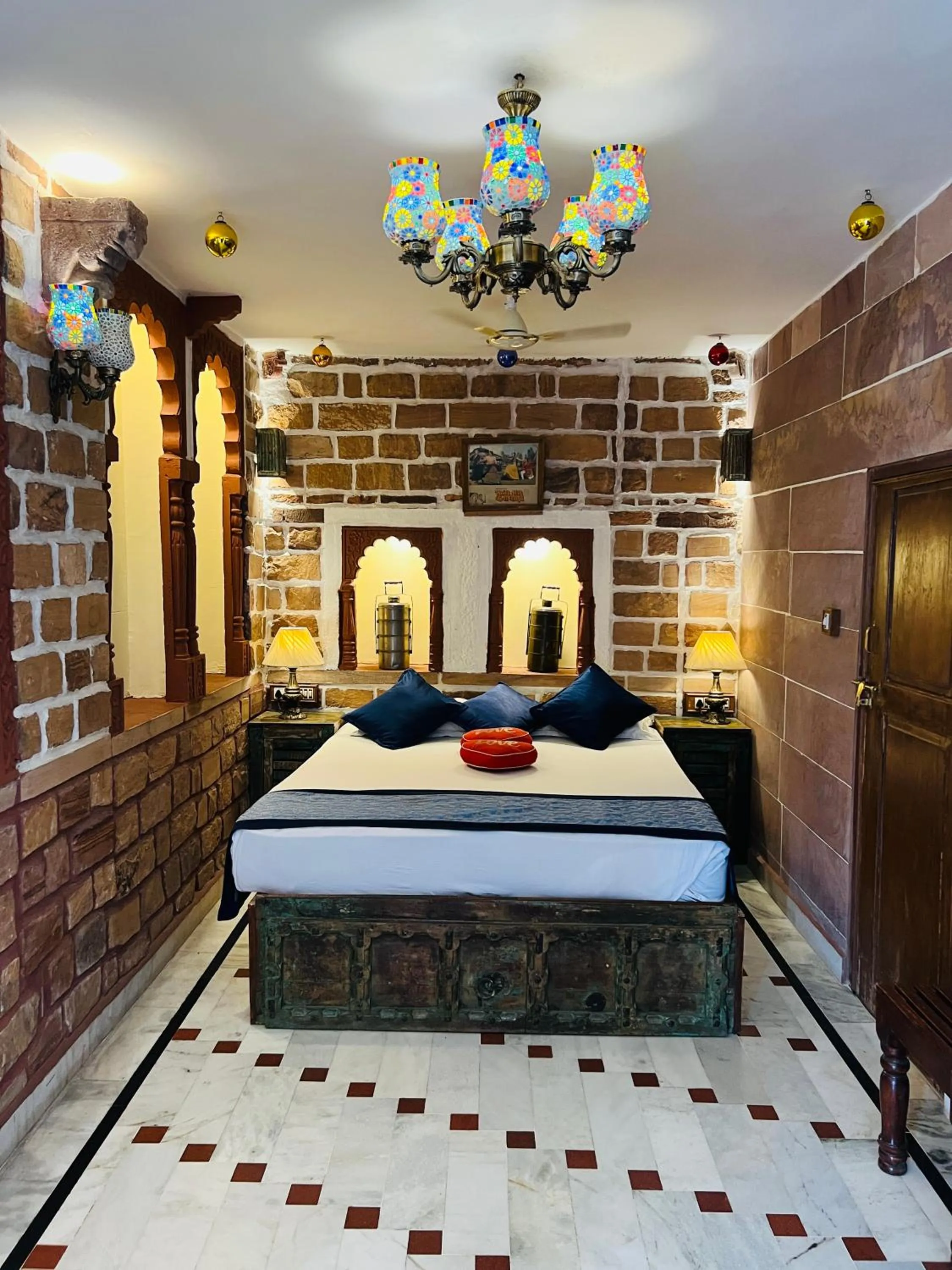 Bed in Raj Mandir Boutique Home Stay