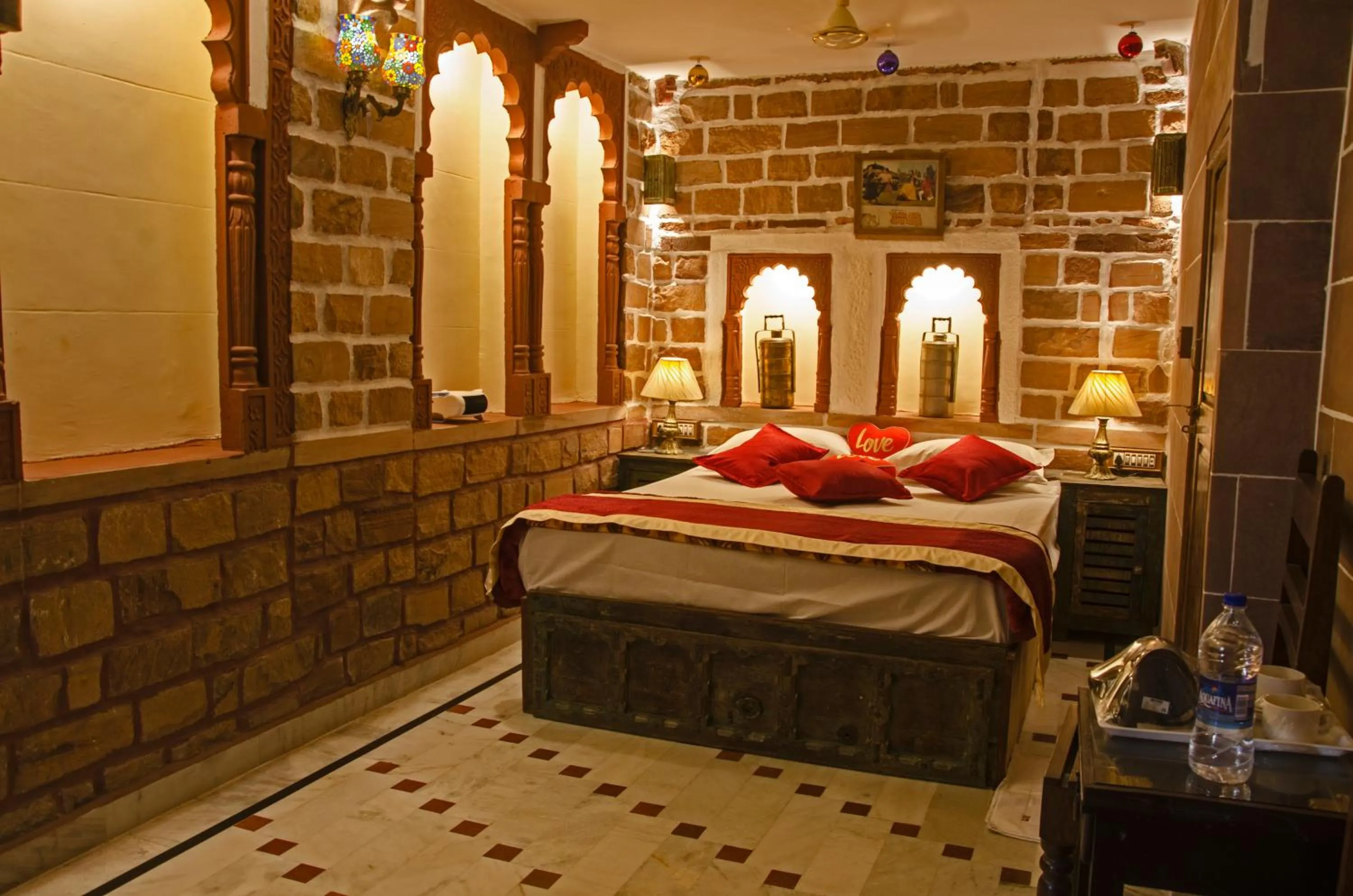 Photo of the whole room, Bed in Raj Mandir Boutique Home Stay