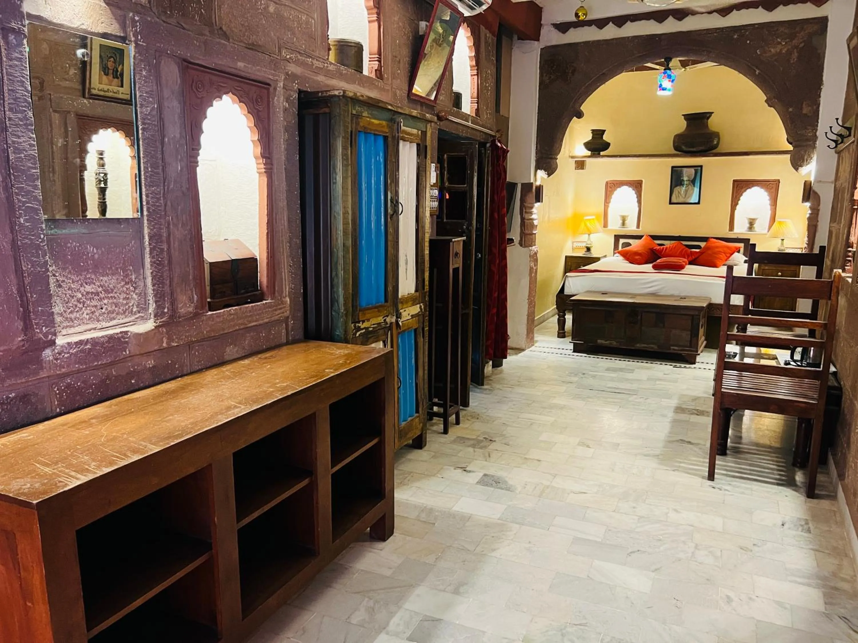 Bed in Raj Mandir Boutique Home Stay