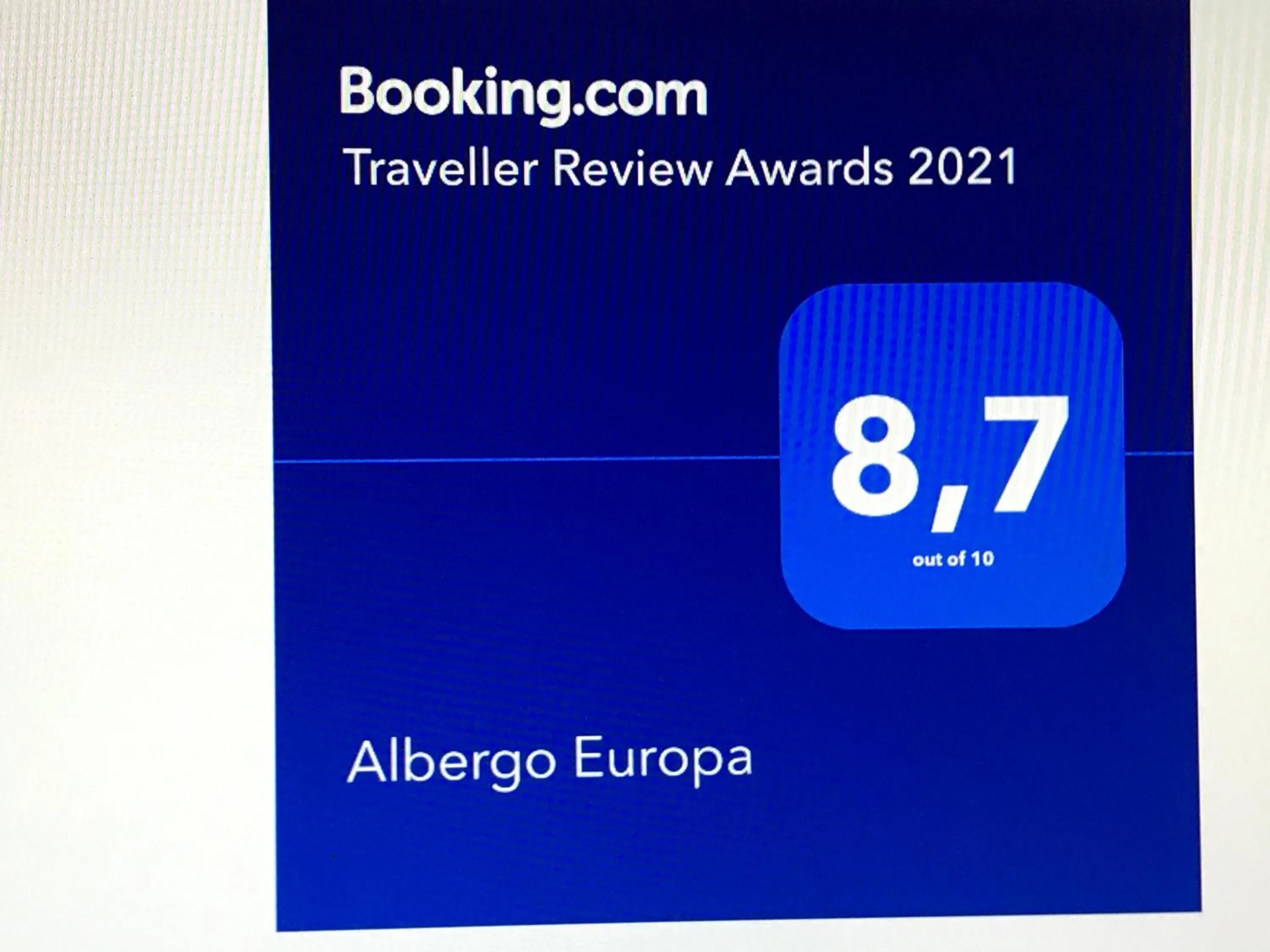 Certificate/Award in Albergo Europa