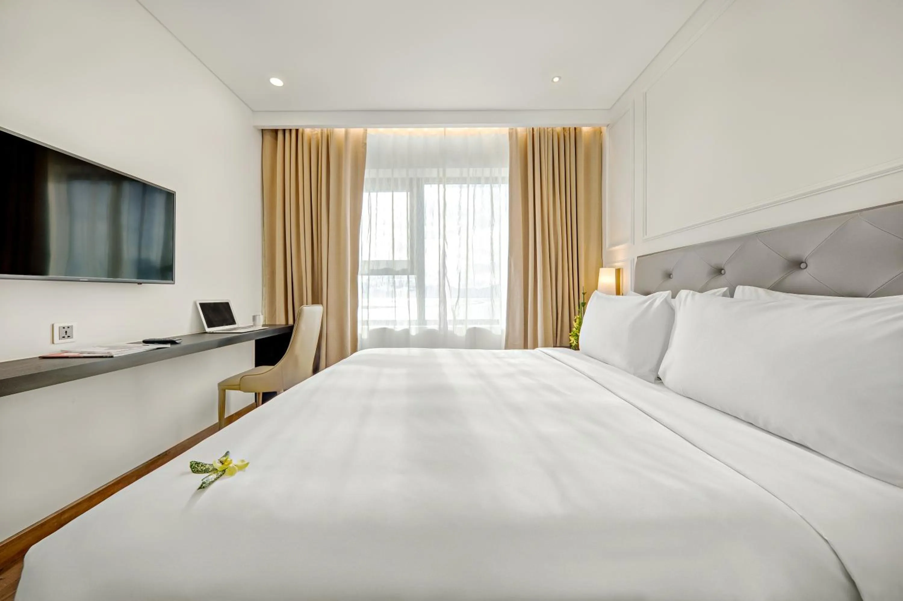 Bedroom, Bed in Wyndham Danang Golden Bay - Free Shuttle Bus to Beach