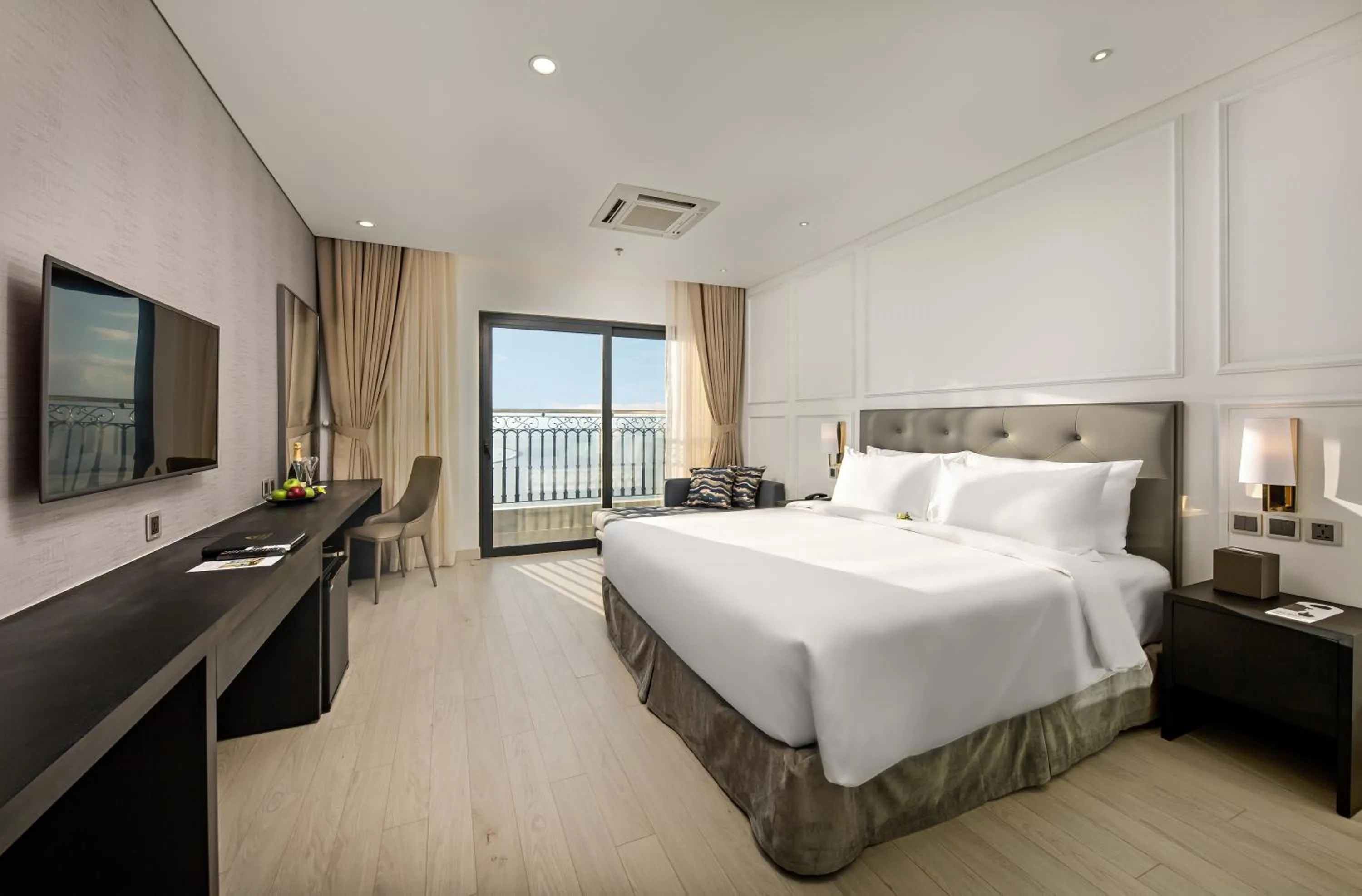 View (from property/room), Bed in Wyndham Danang Golden Bay - Free Shuttle Bus to Beach