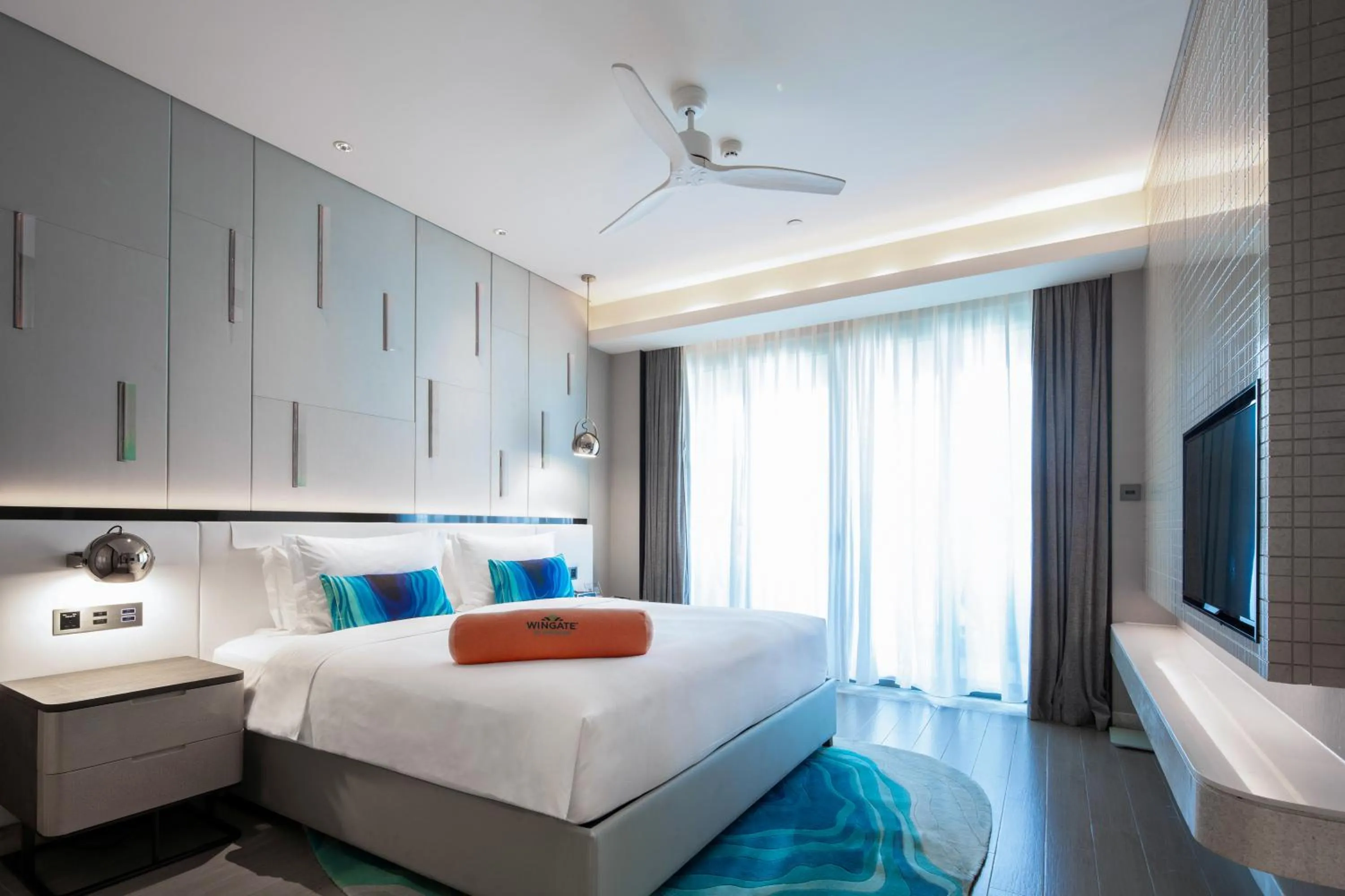 Bed in 三亚鹿回头蔚景温德姆酒店