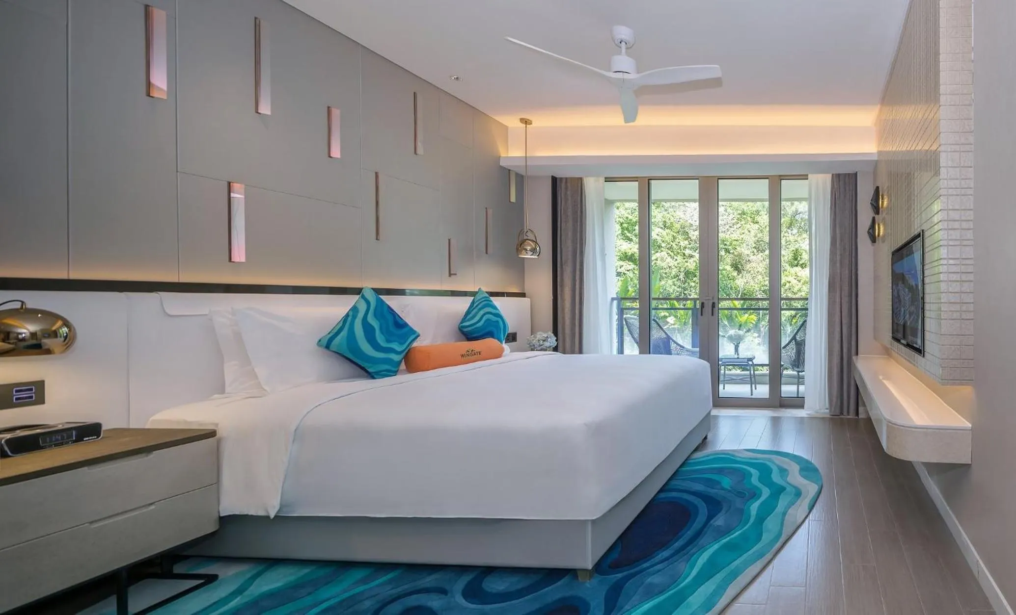 Bed in 三亚鹿回头蔚景温德姆酒店